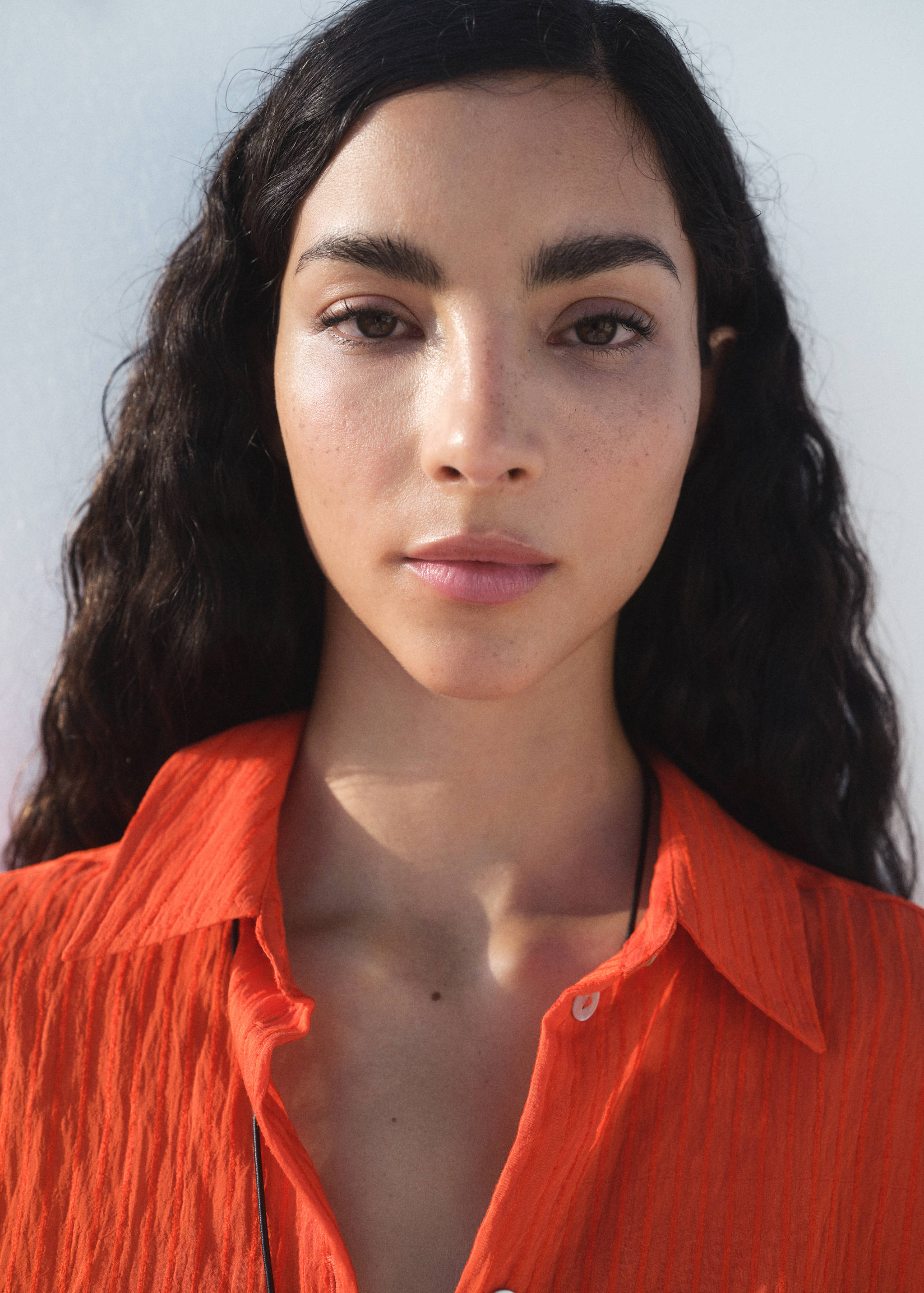 Oversized crinkled-effect shirt - Details of the article 1