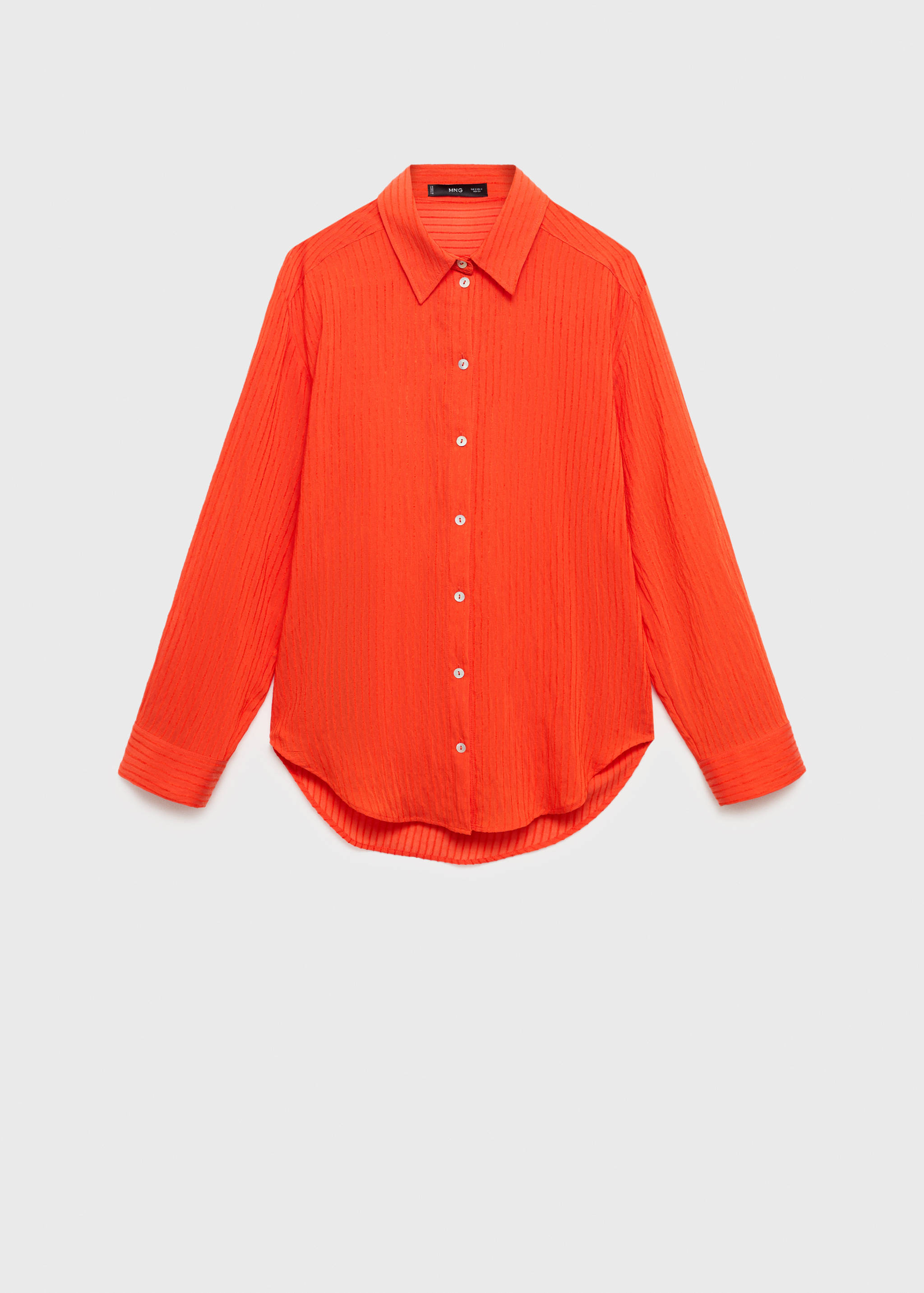 Oversized crinkled-effect shirt - Article without model