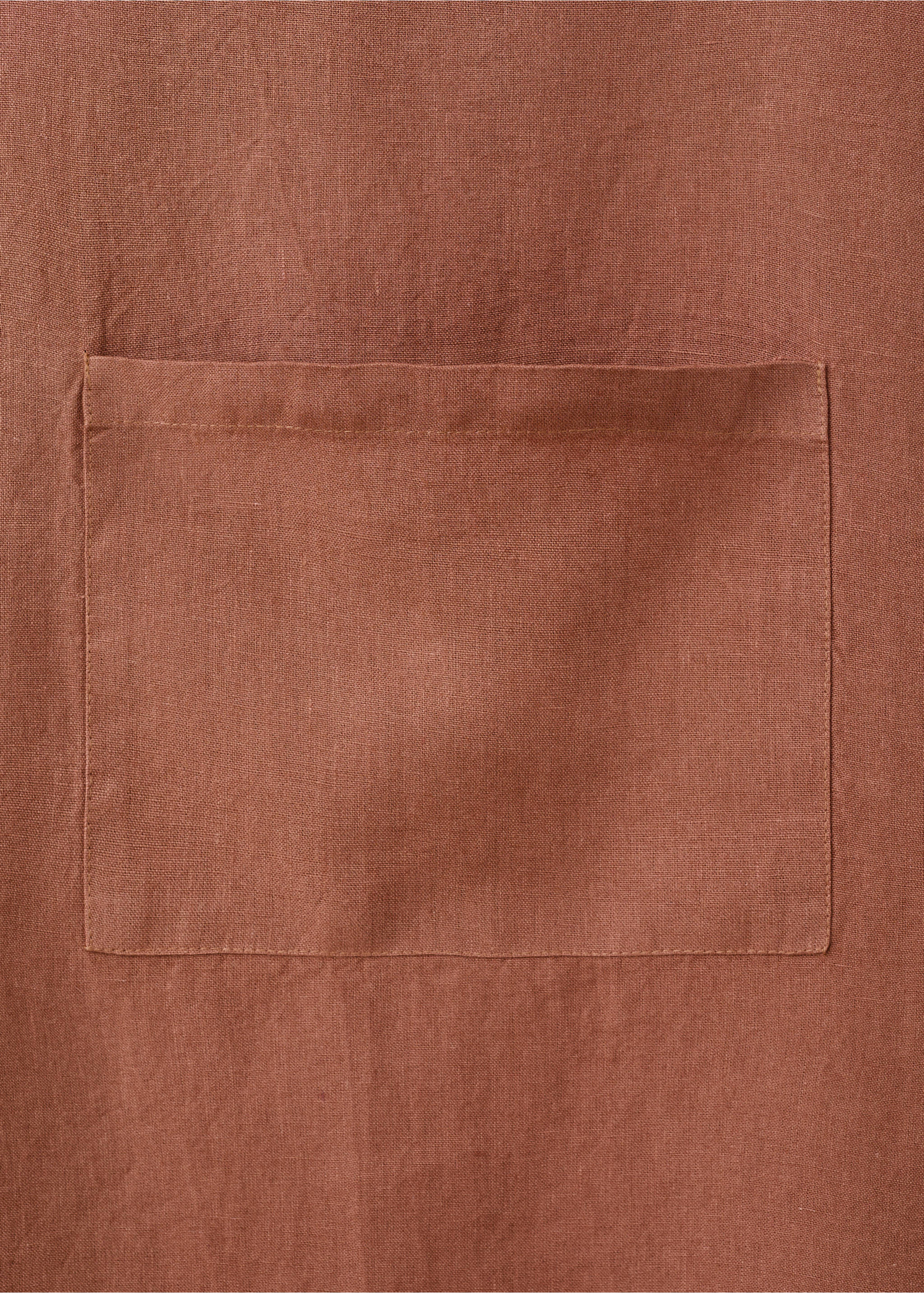 Avental linho sobretingido - Pormenor do artigo 2, Mostarda. Ref: 17063330-00.