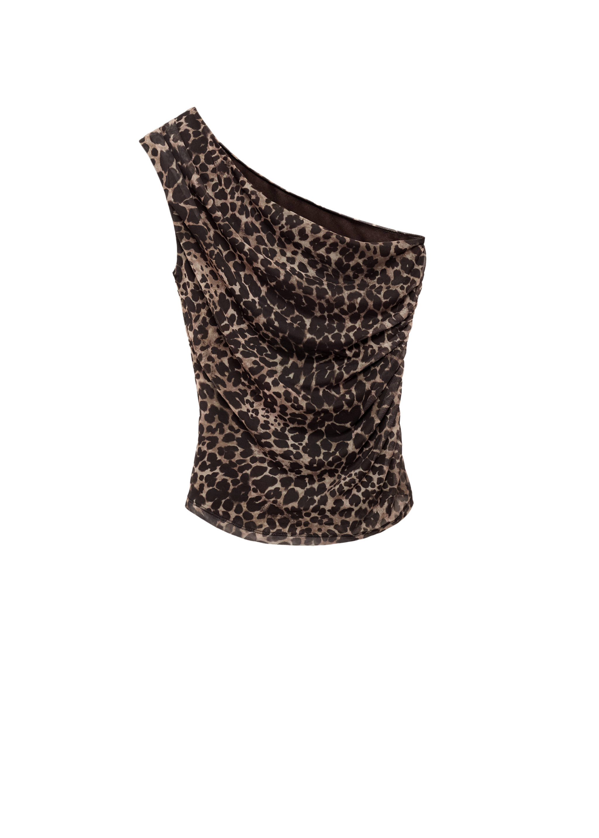 Asymmetrical leopard-print top - Details of the article 7