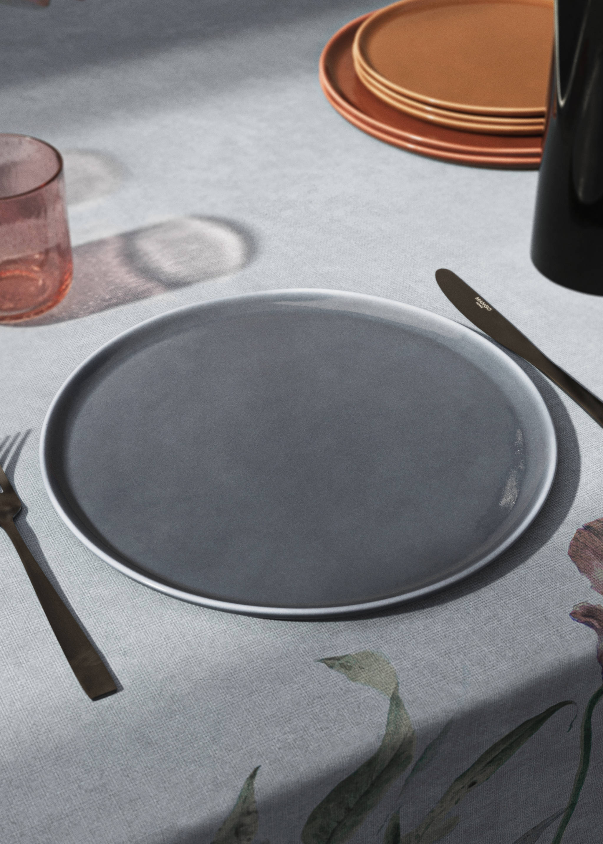 Stoneware dinner plate - General plane