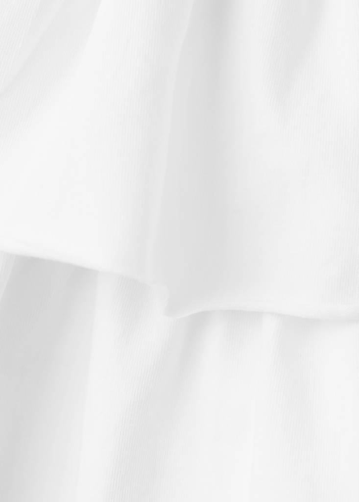 Ruffled cotton skirt — Off White