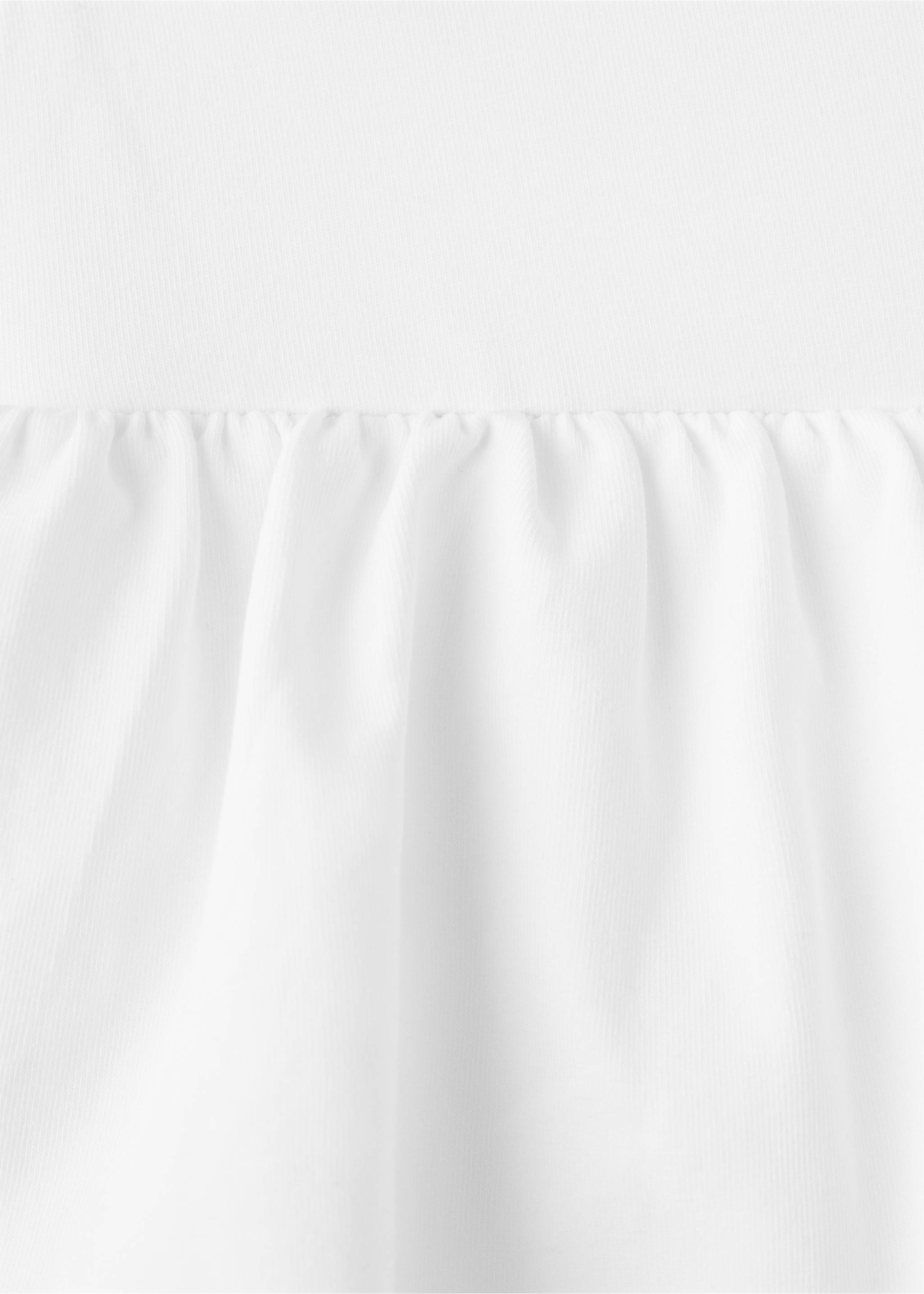 Хлопковая юбка с воланами - Деталь изделия 0, Грязно-белый. Ref: 17063335-00.