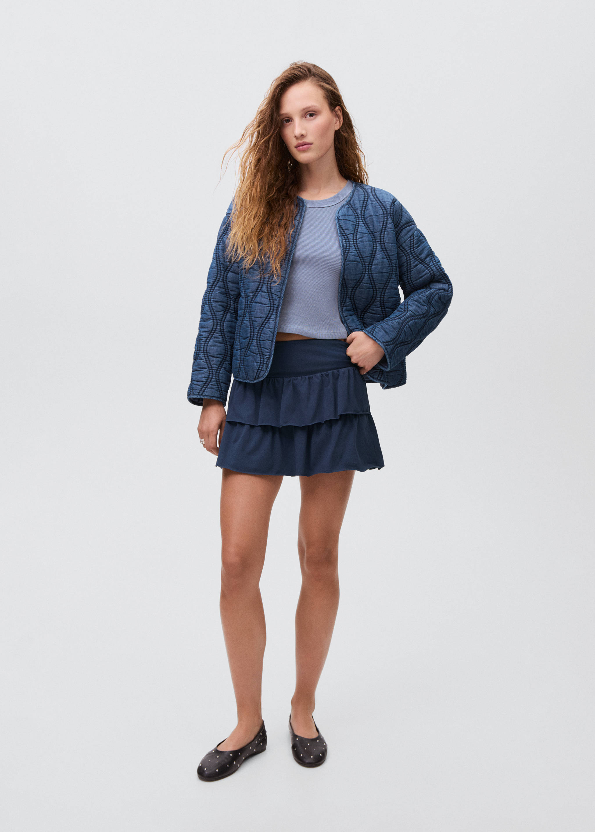 Ruffled cotton skirt - General plane