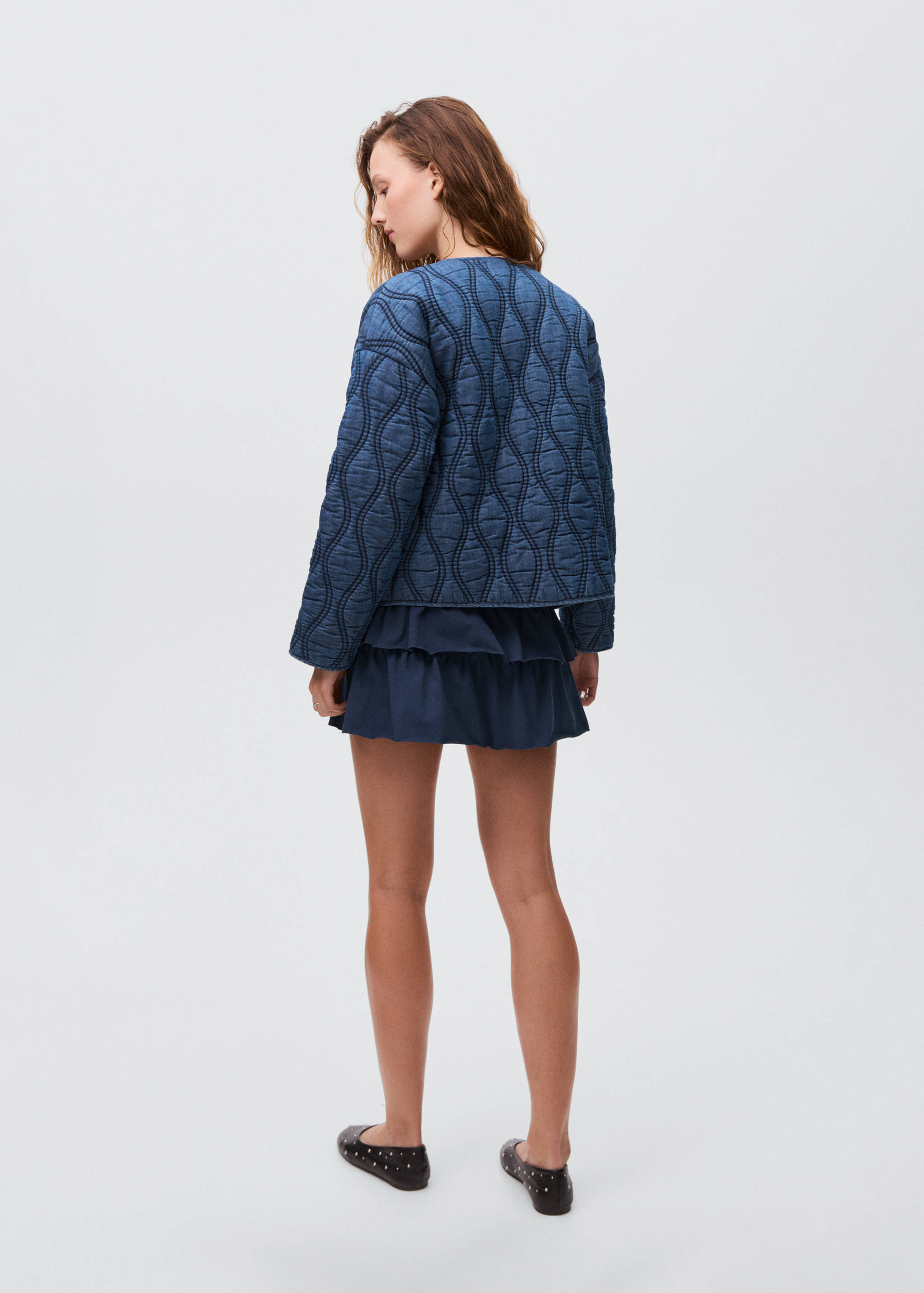 تنورة قطنية مكشكشة - الجهة الخلفية للمنتج