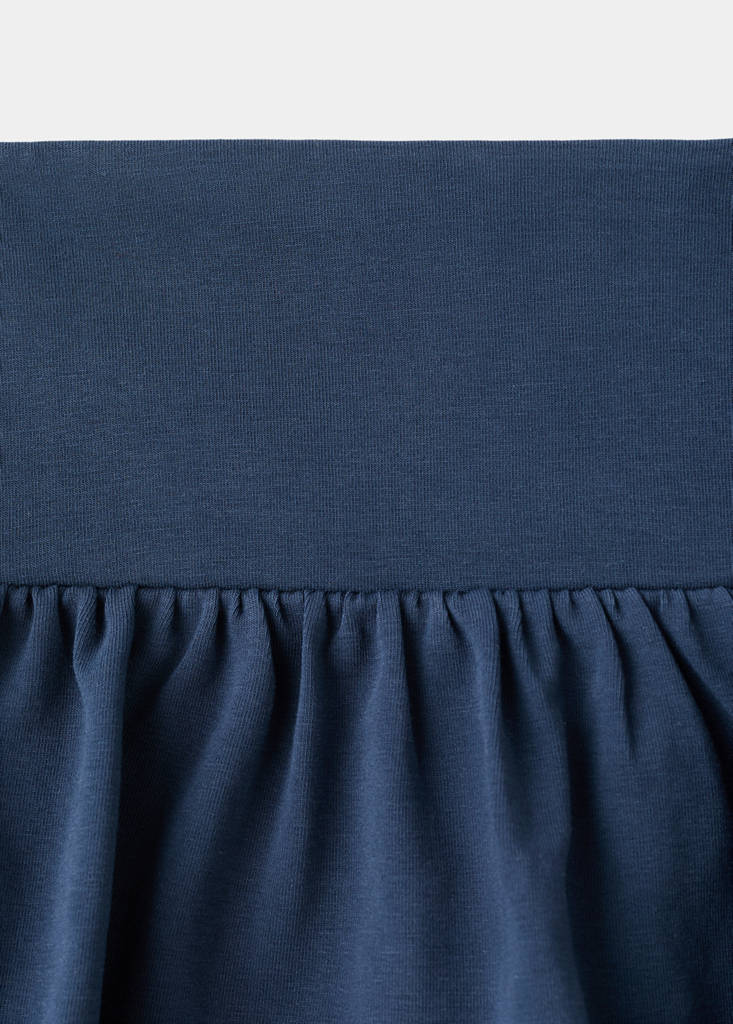 Ruffled cotton skirt — Navy