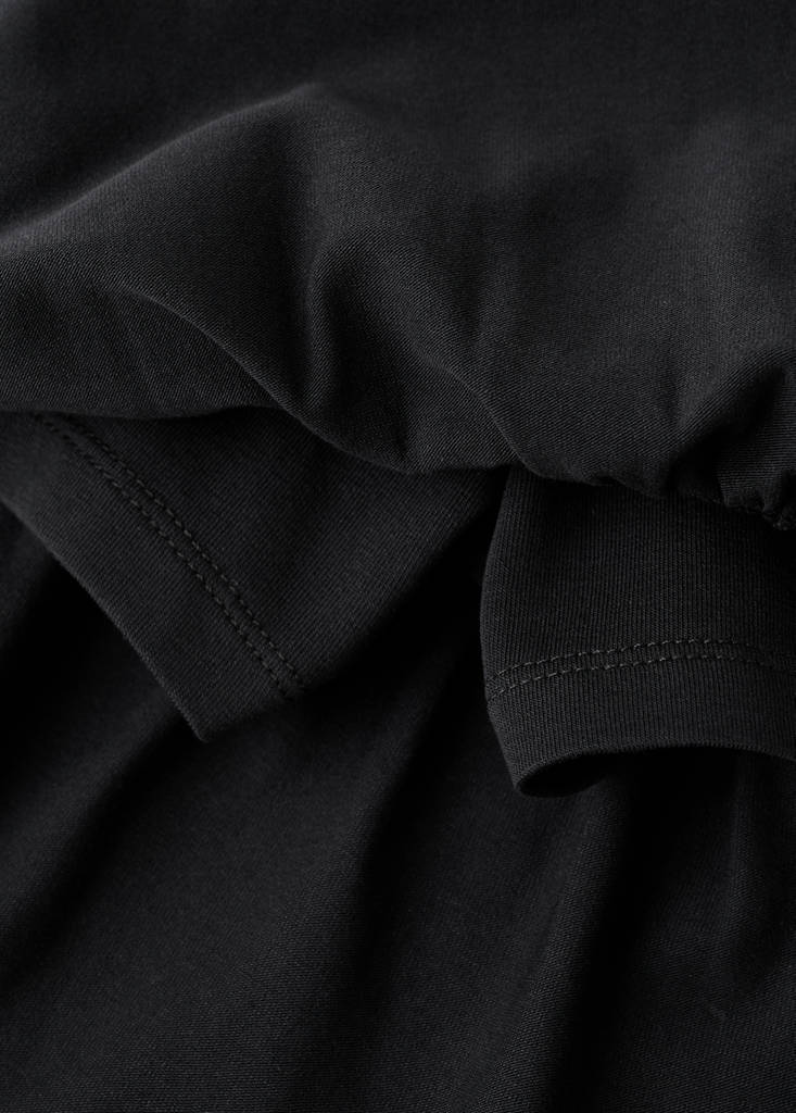 Ruffled cotton skirt — Black