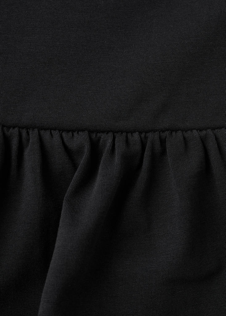 Ruffled cotton skirt — Black