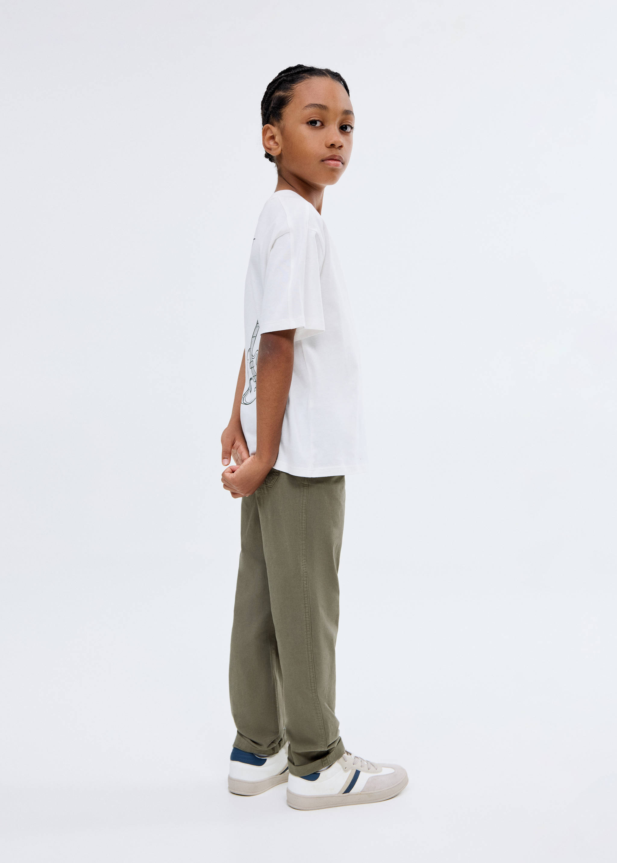 Elastic waist pants - Medium plane