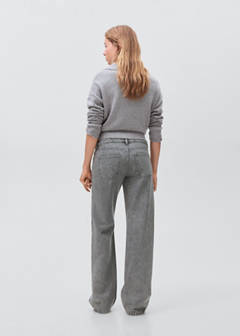 Straight-fit jeans with rhinestones — Denim Grey 7