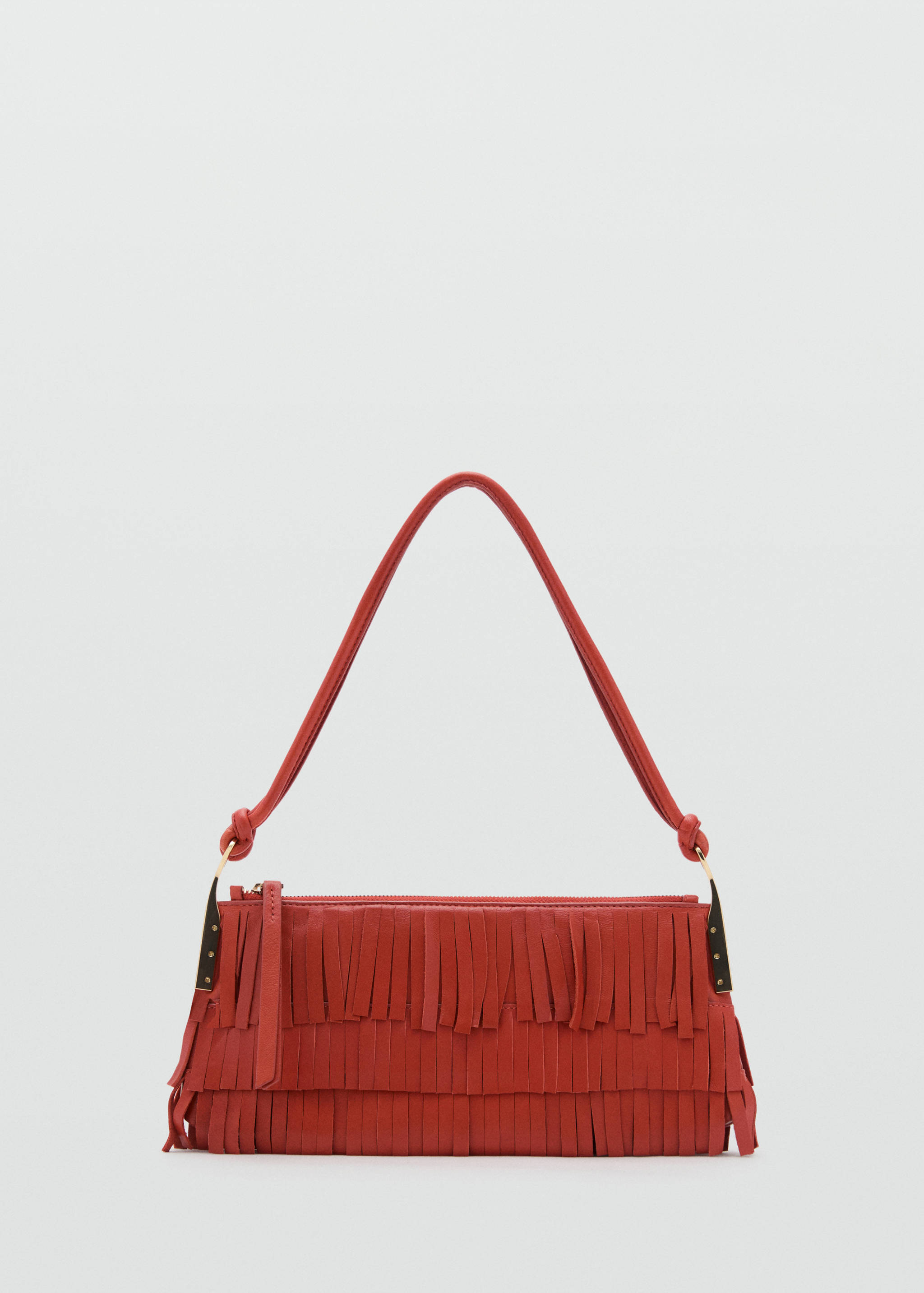 Carteira de ombro de pele com franjas - Artigo sem modelo