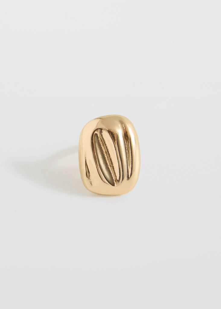 Geometric bead ring — Gold