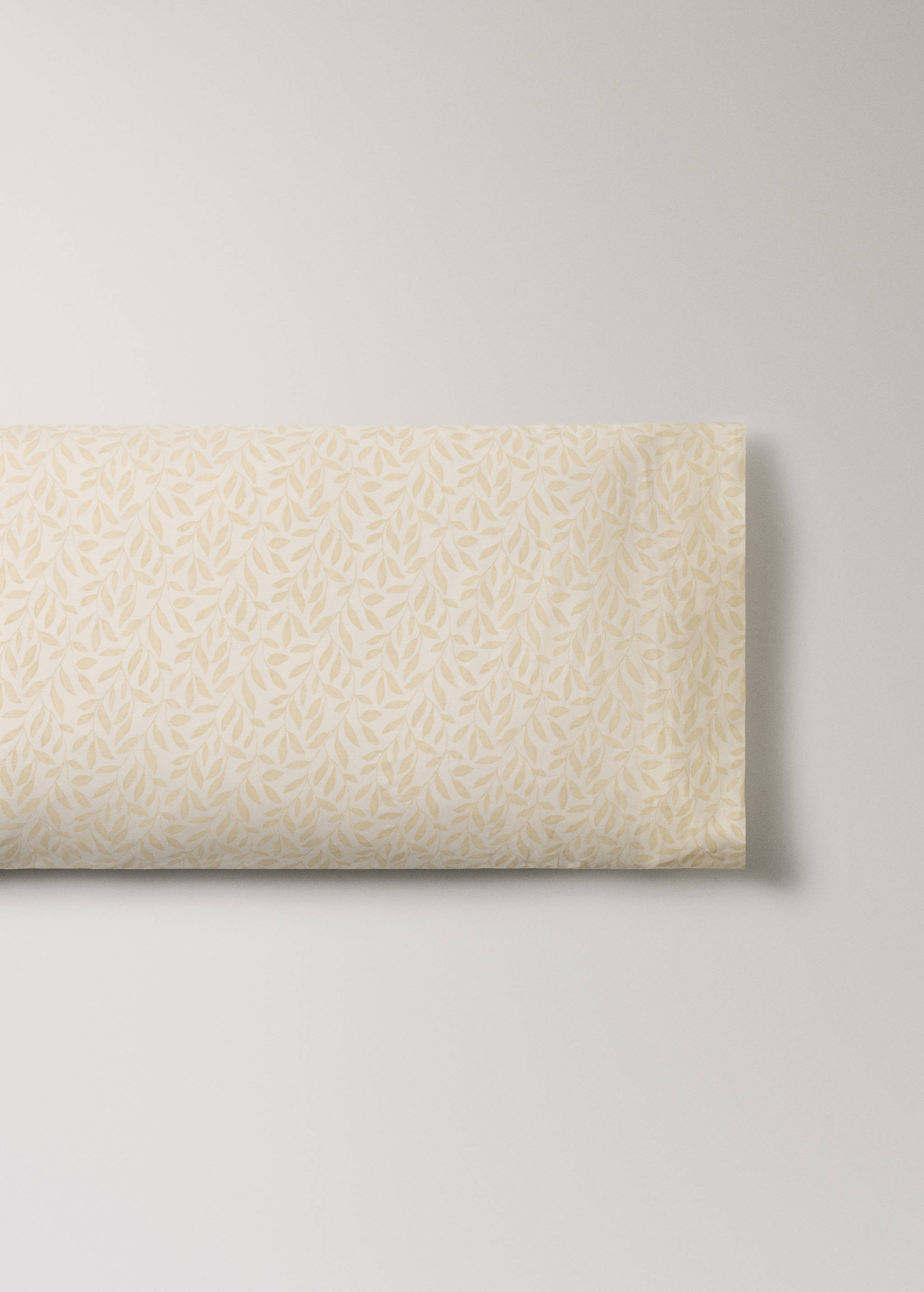 Povlak na polštář z bavlněného perkálu s potiskem listů 45x110 cm - Zboží bez modelu