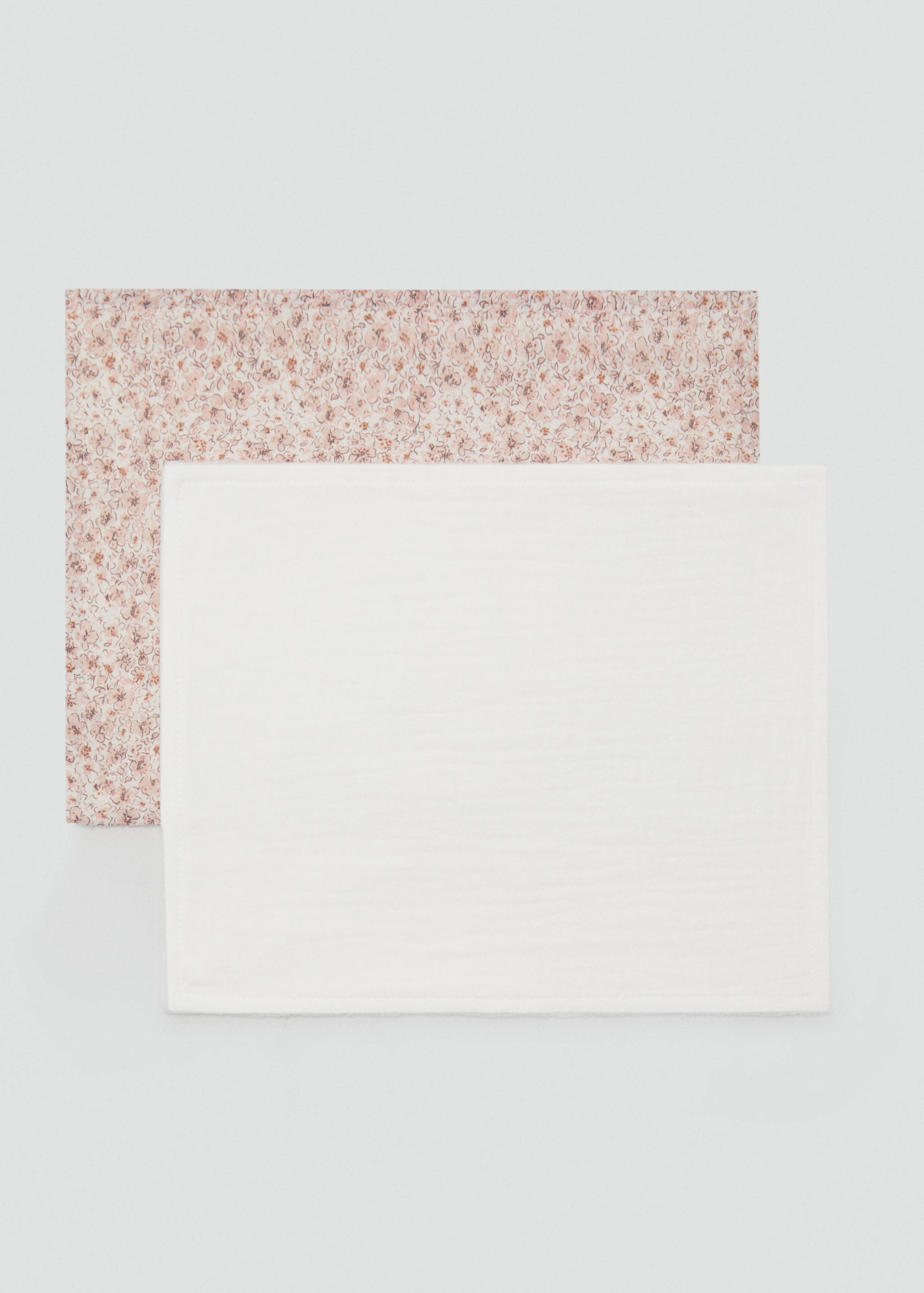 Pack of 2 printed cotton shawls - Medium plane