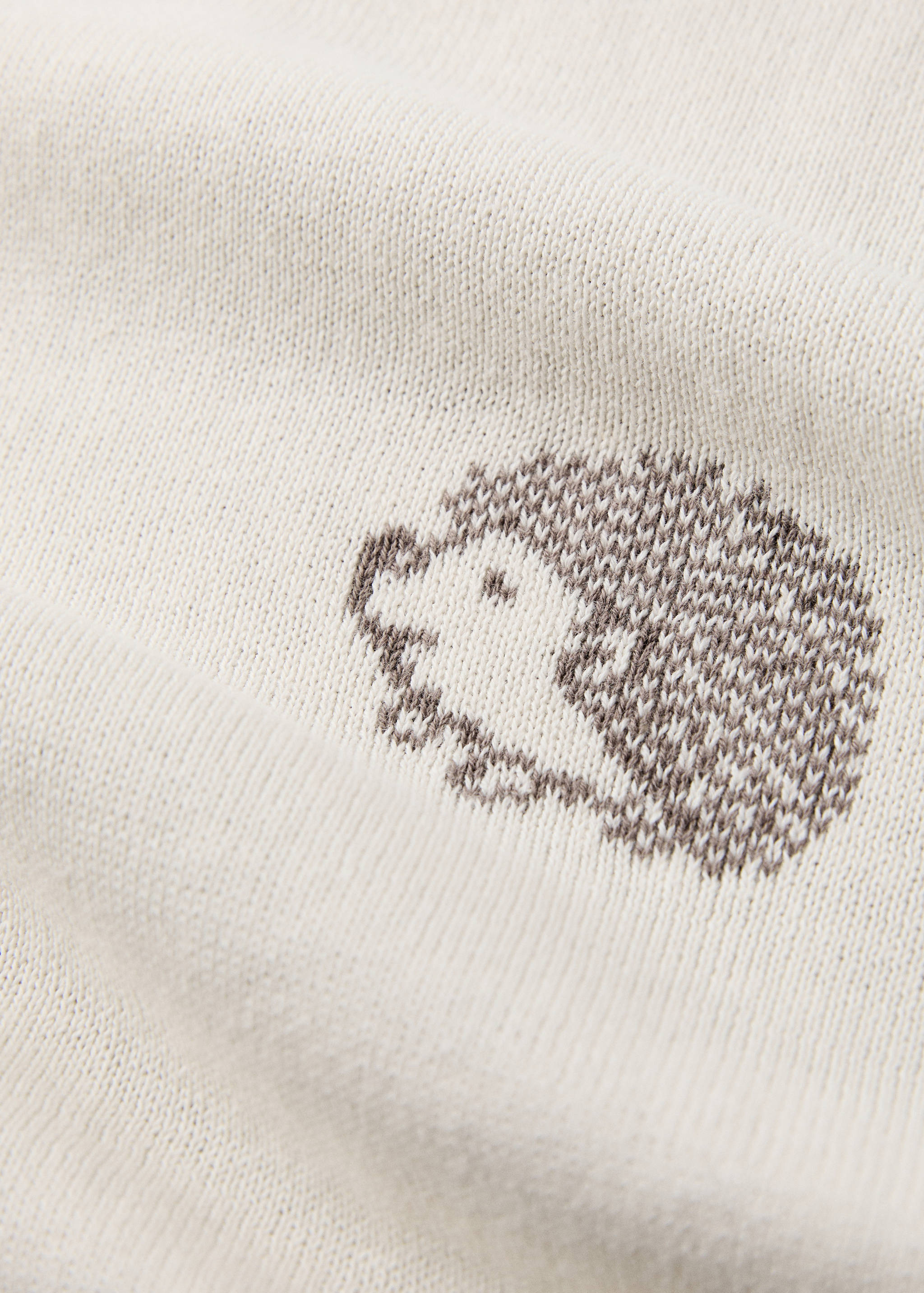 Jacquard children’s blanket with hedgehog design - Details of the article 2
