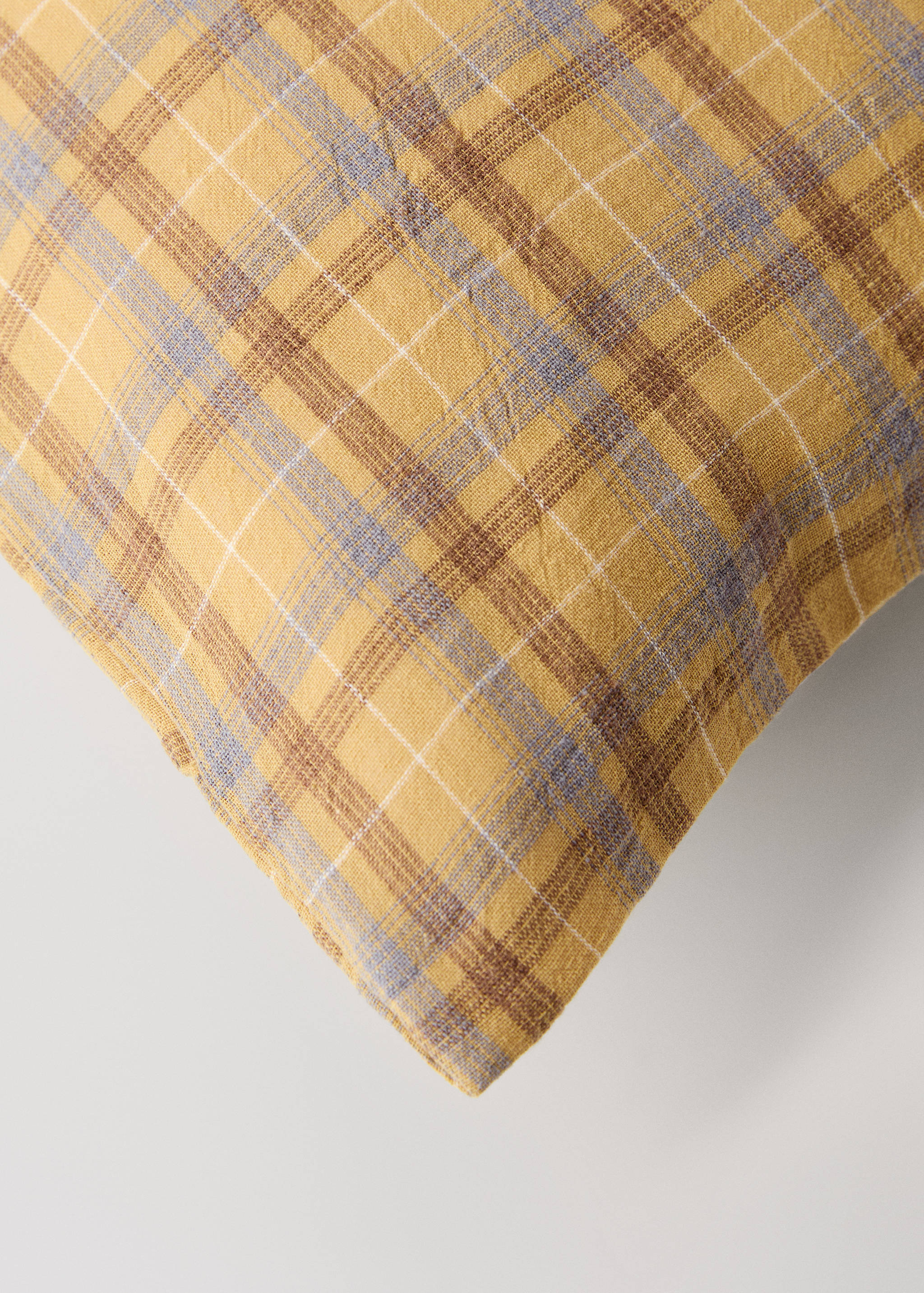 Multi-coloured check children's cushion cover 40x60 cm - Details of the article 1