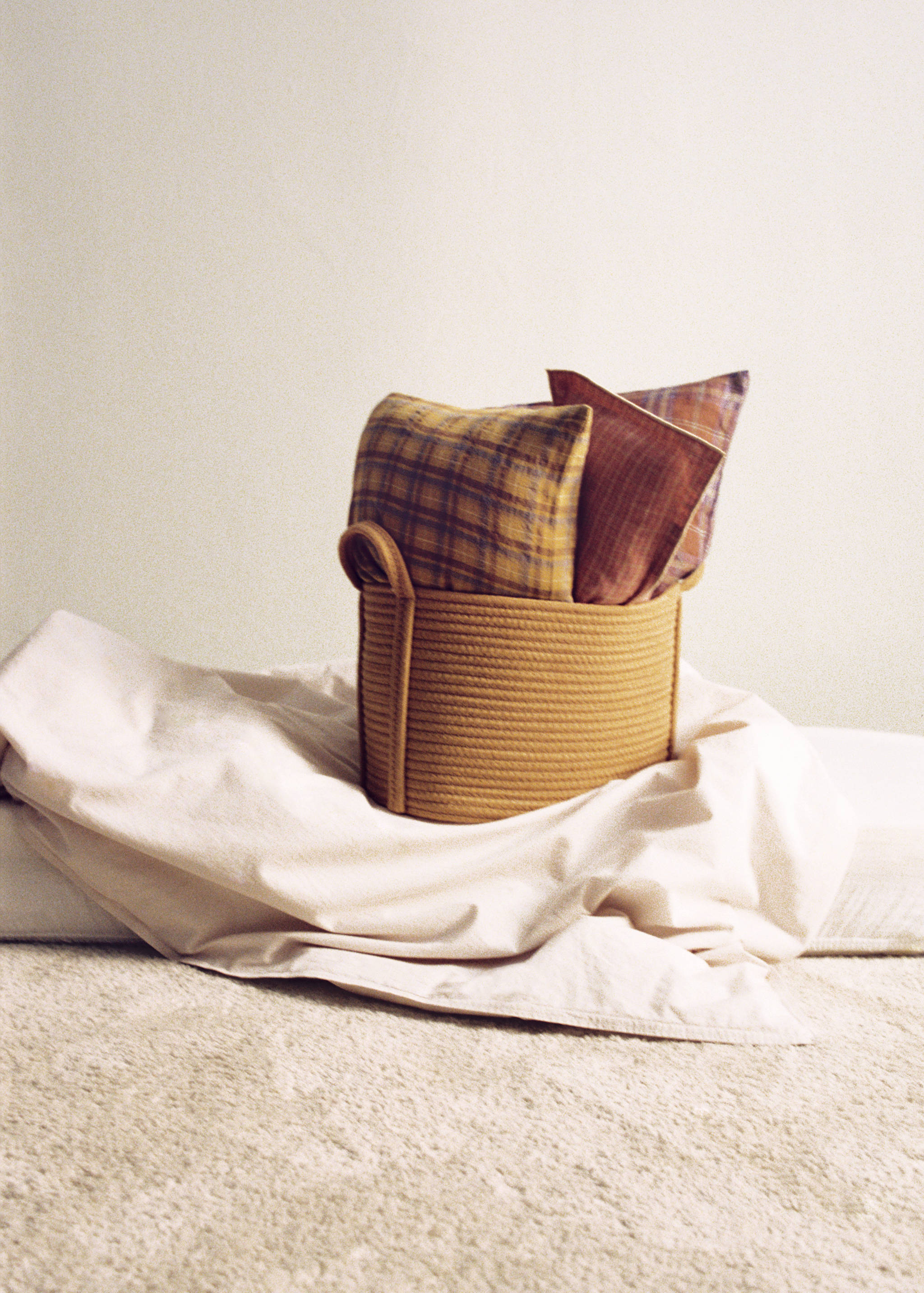 Multi-coloured check children's cushion cover 40x60 cm - Details of the article 5