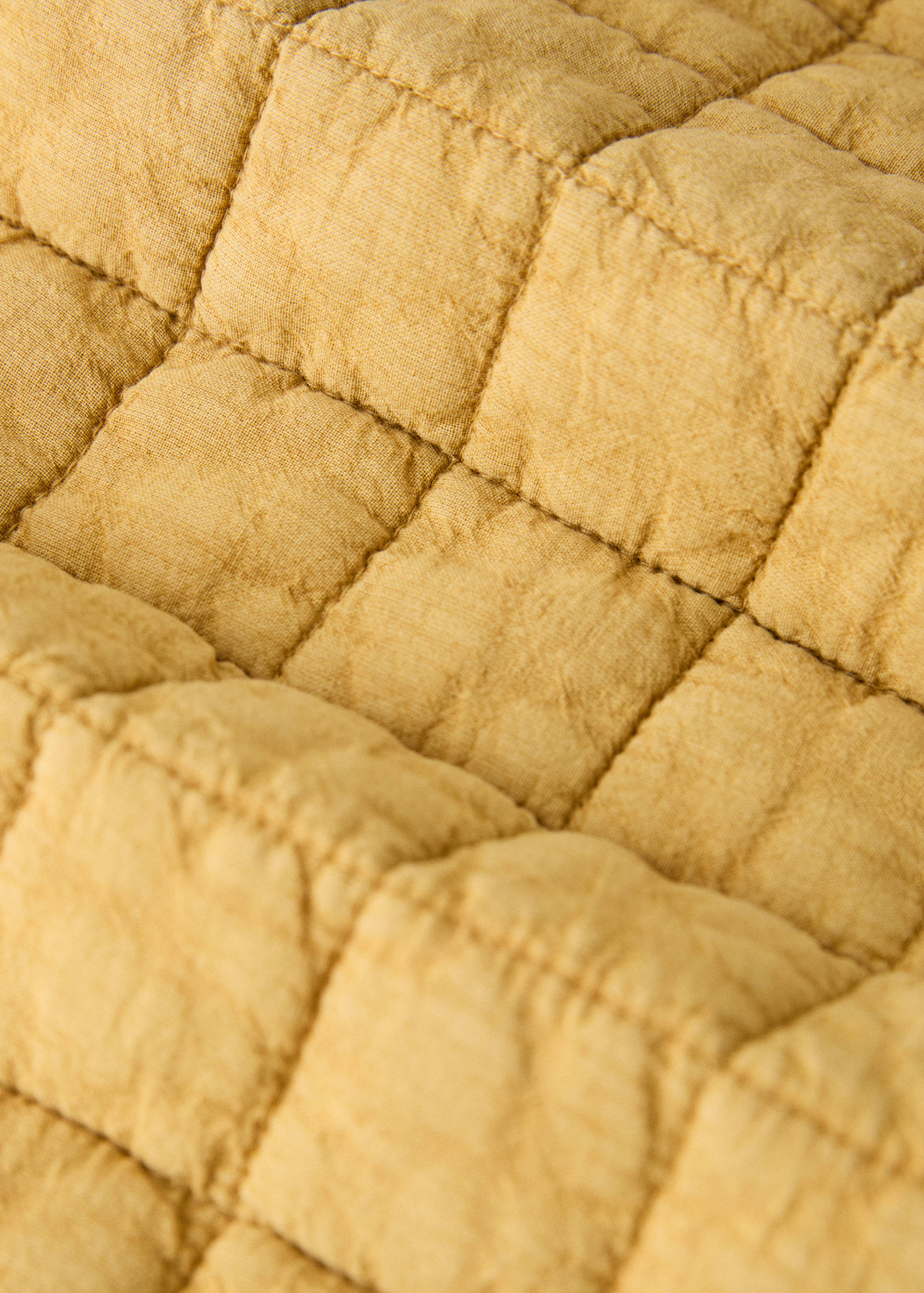 Washed cotton check bedspread for 90/105 cm bed - Details of the article 2