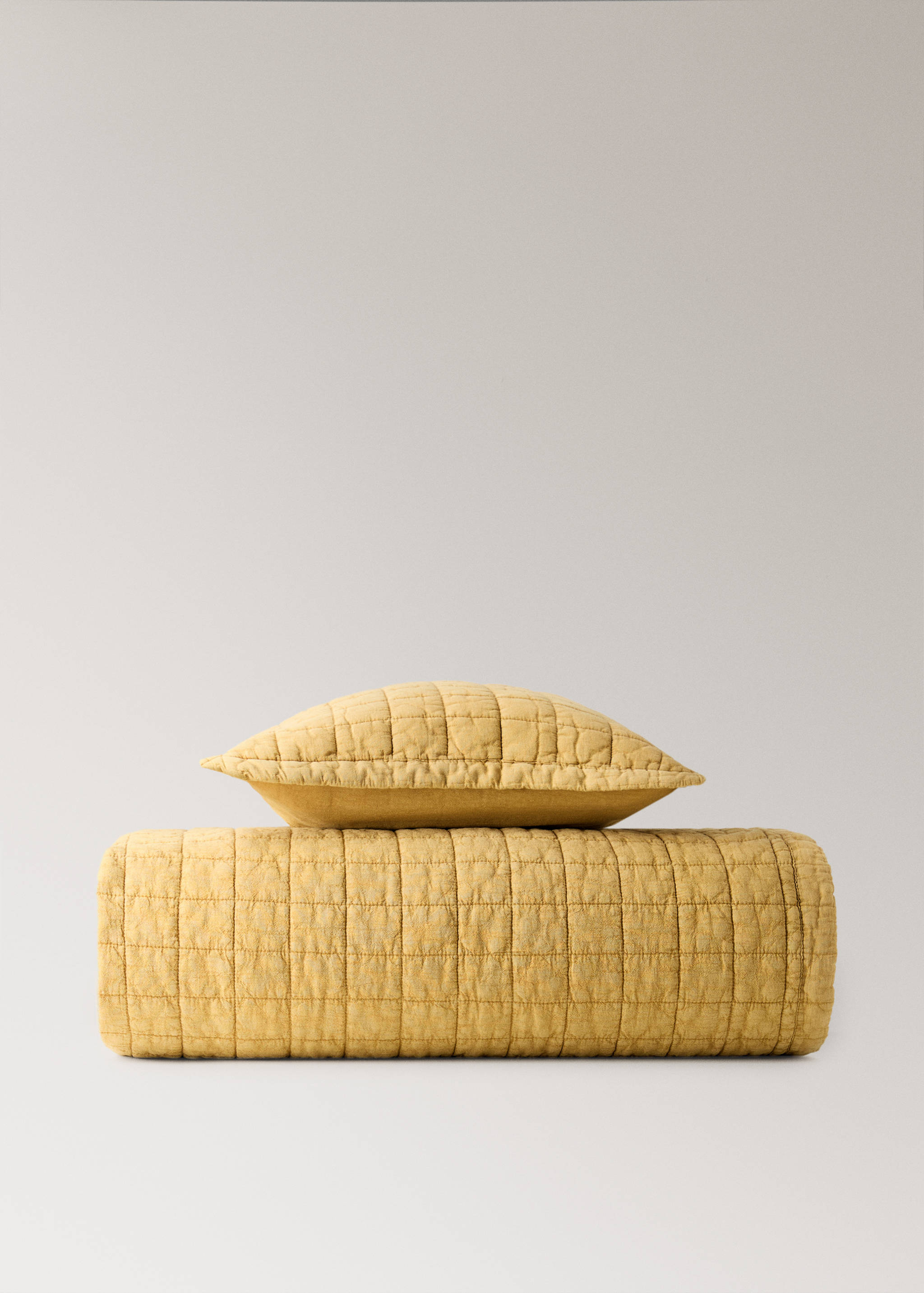 Washed cotton check bedspread for 90/105 cm bed - Details of the article 3