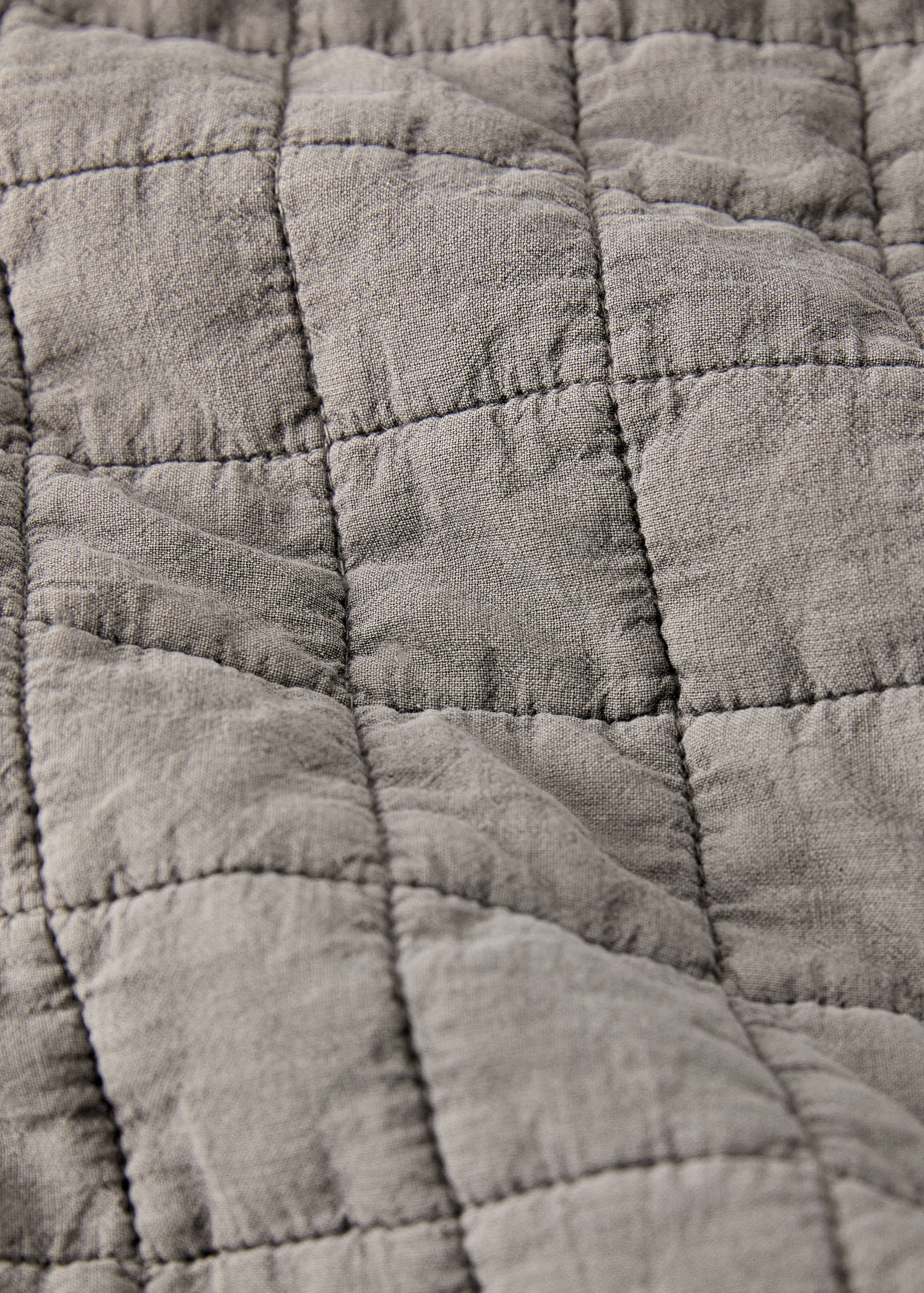 Washed cotton check bedspread for 90/105 cm bed - Details of the article 1