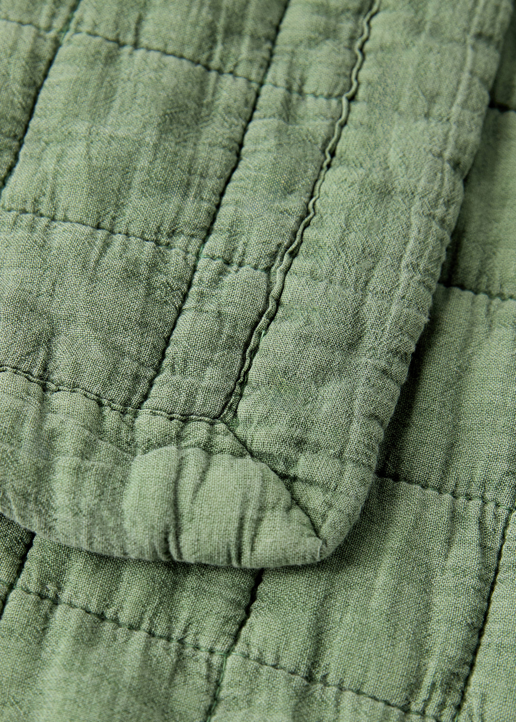 Washed cotton check bedspread for 90/105 cm bed - Details of the article 1