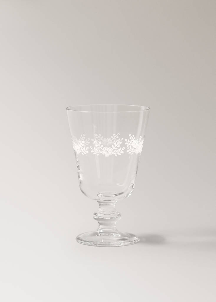 Glass vase with flowers — Off White