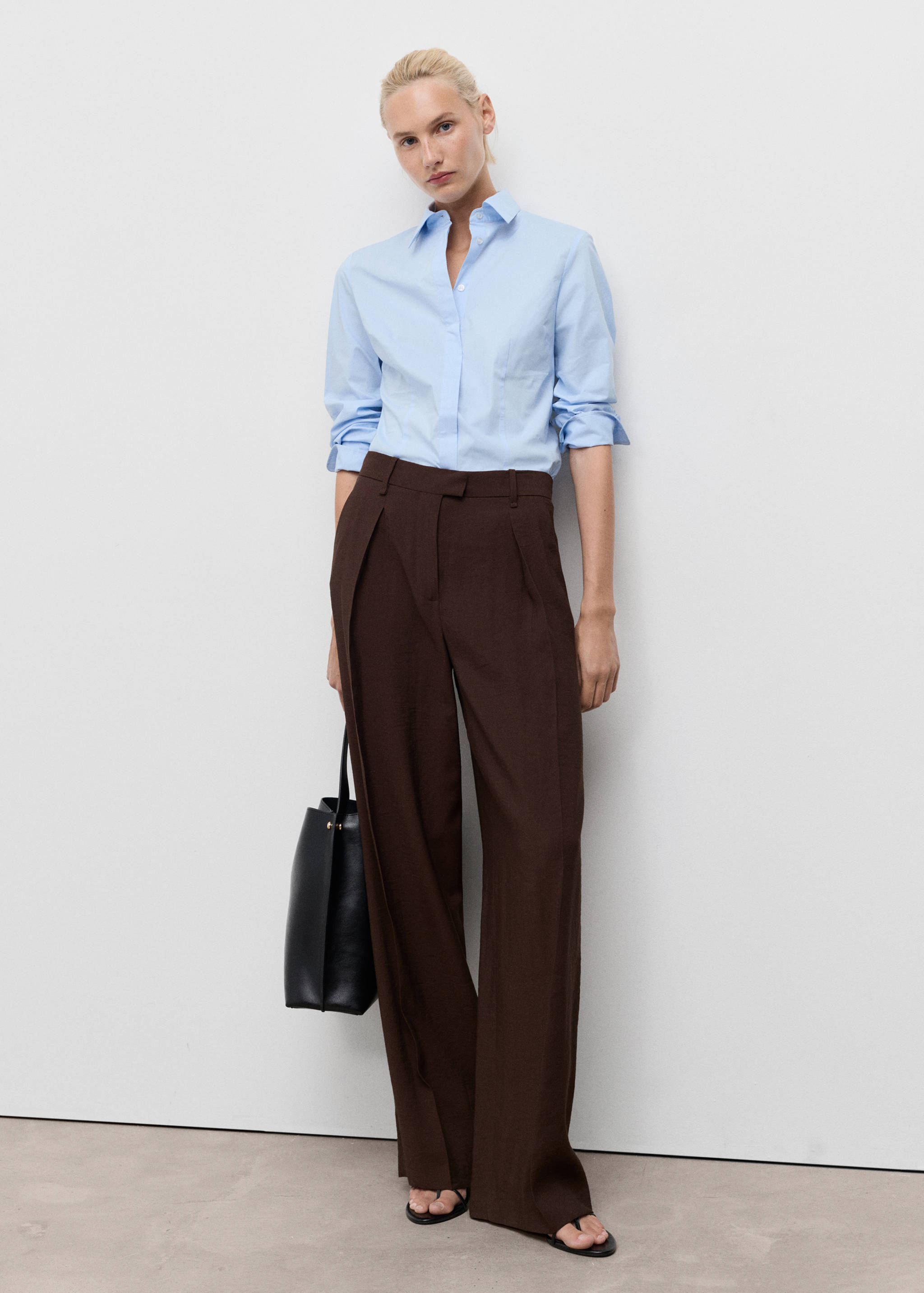 Slim-fit poplin shirt - General plane