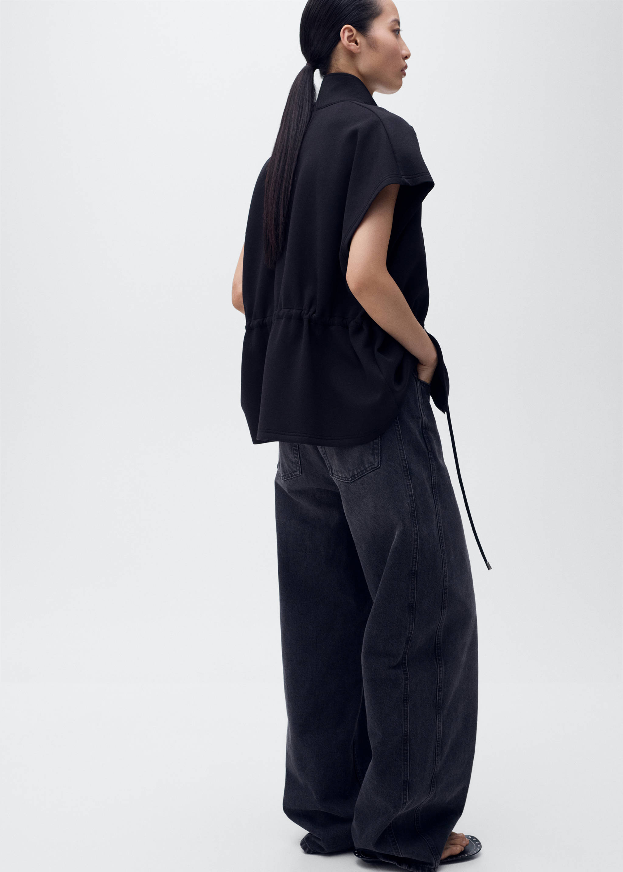 Derékban állítható rövid ujjú kabát - A cikk hátulja