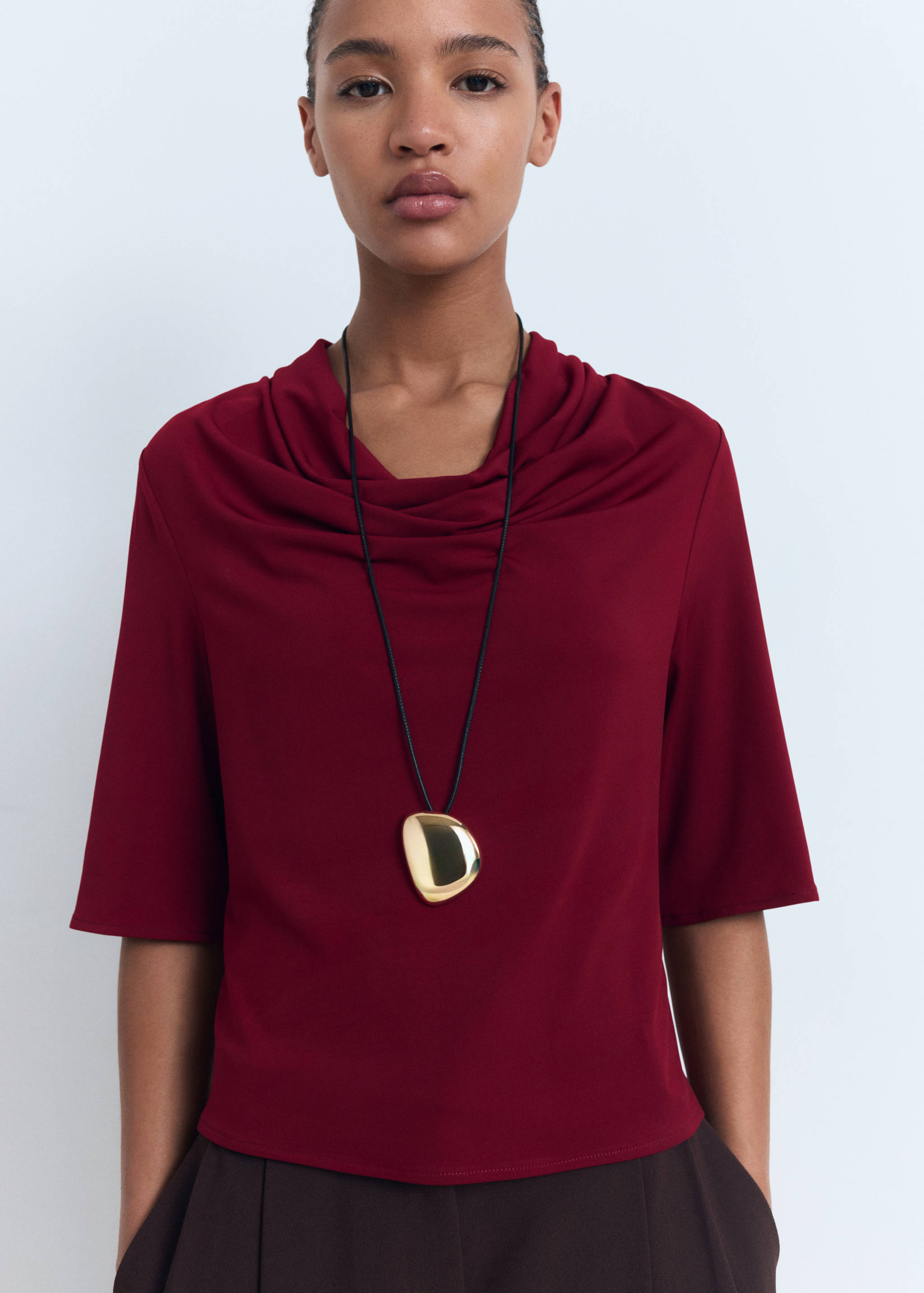 Draped neck top - Medium plane