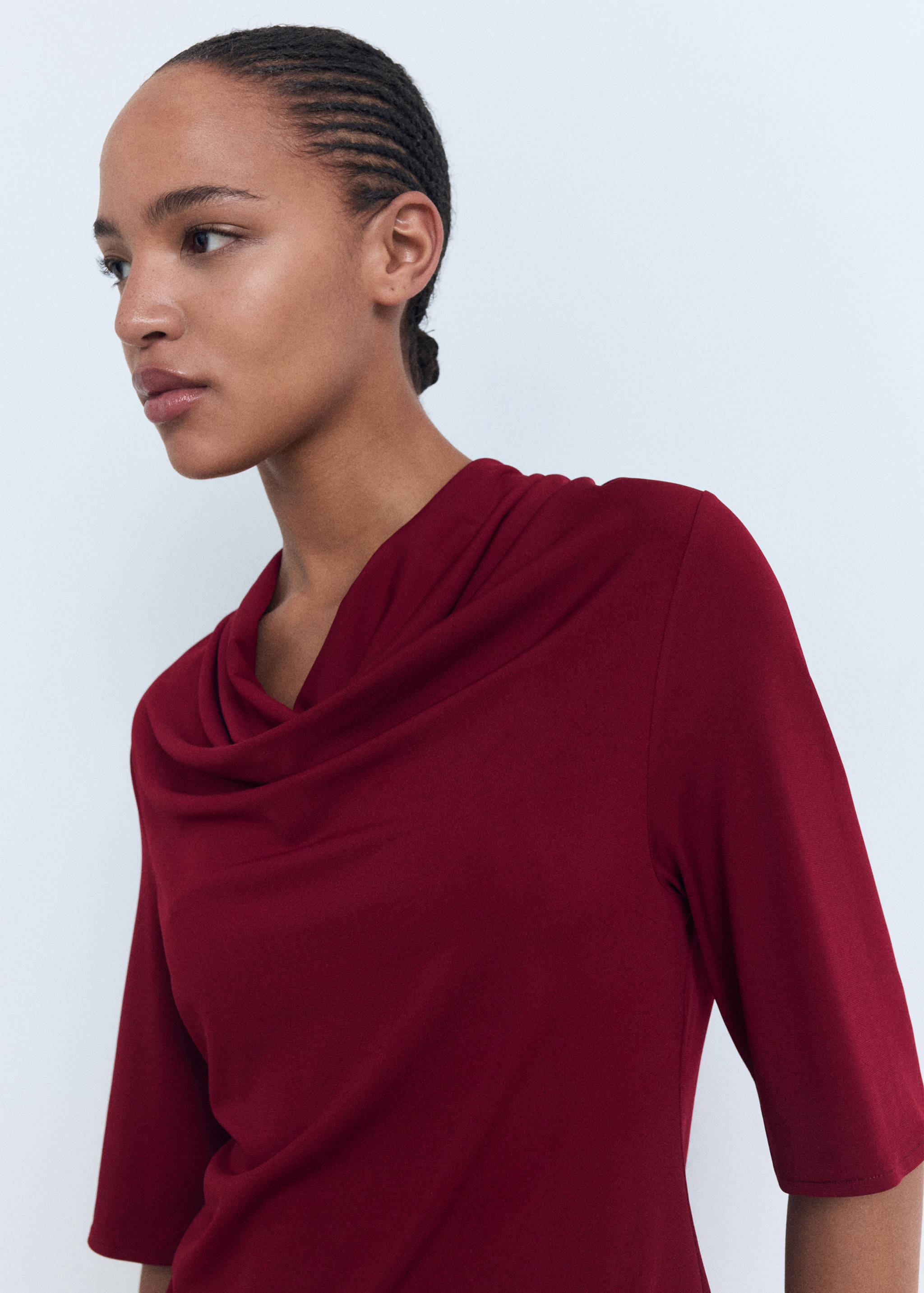 Draped neck top - Details of the article 1