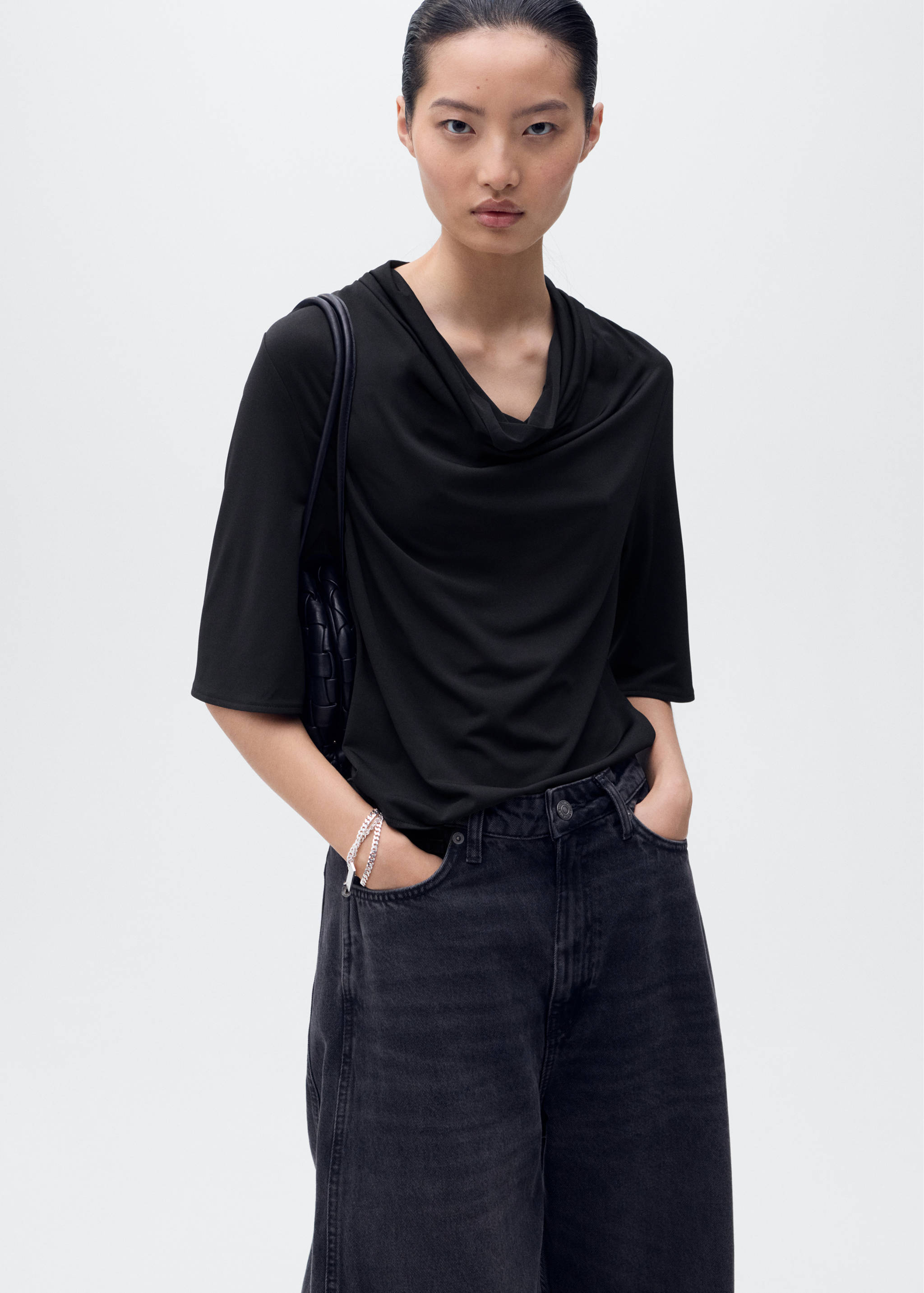 Draped neck top - Medium plane