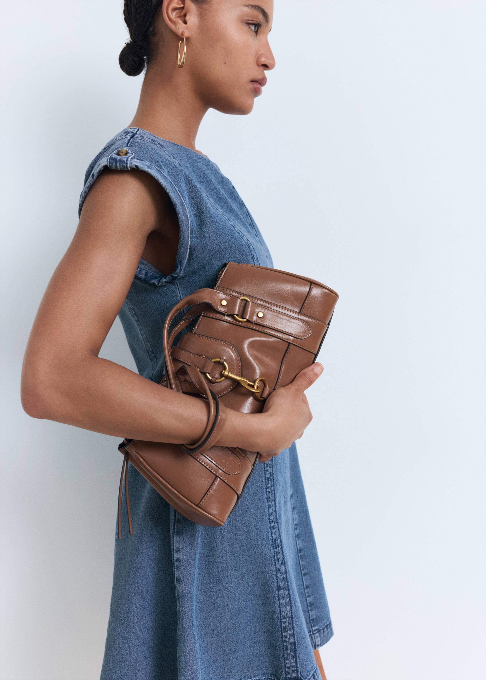 Denim dress with seam detail - Medium plane