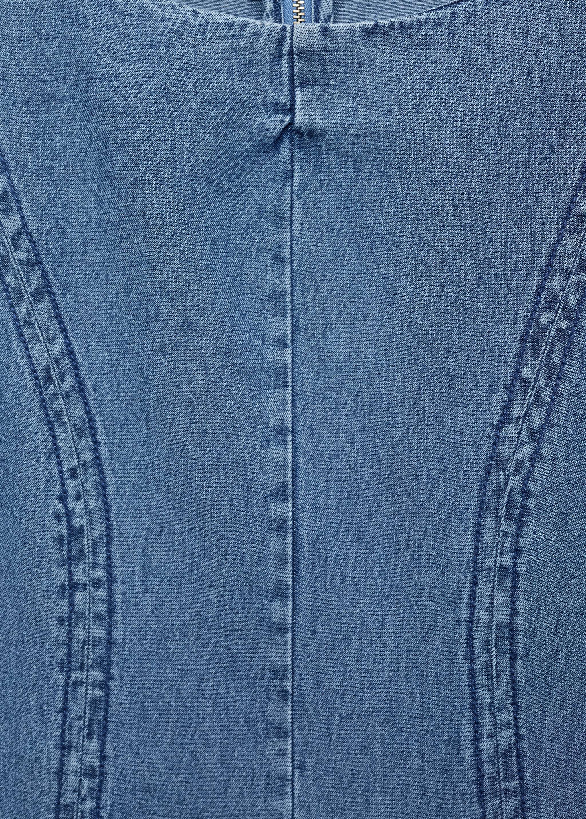 Denim dress with seam detail - Details of the article 0