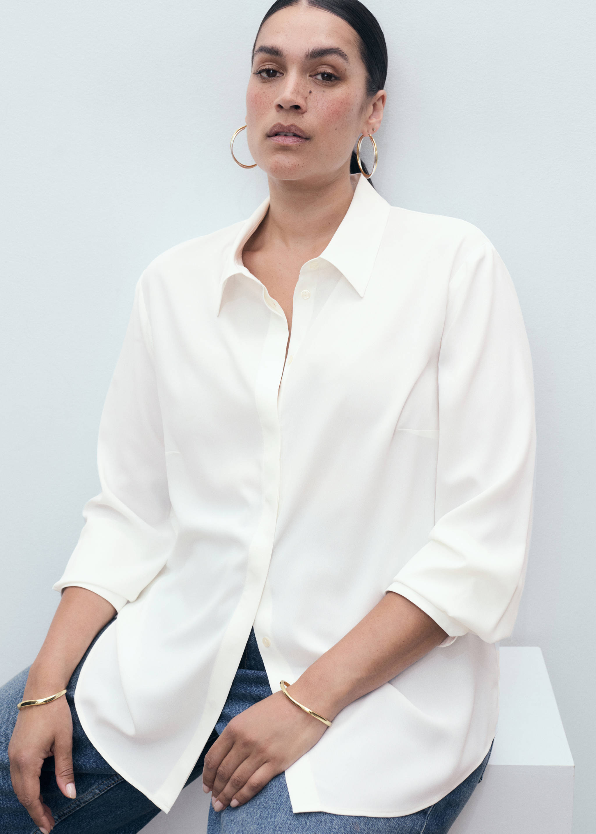 Fluid long-sleeved blouse - Details of the article 5