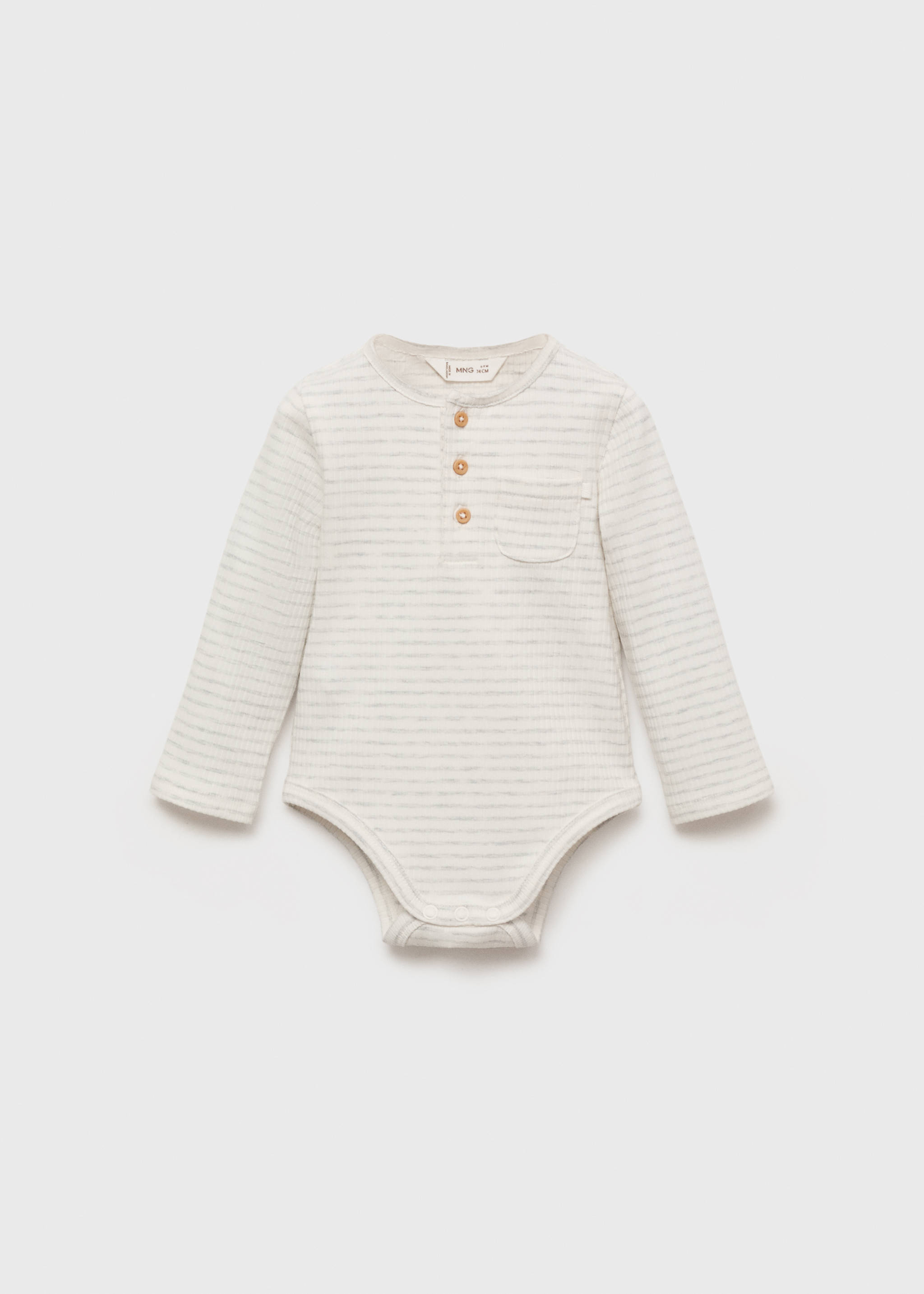 Striped cotton bodysuit - Article without model