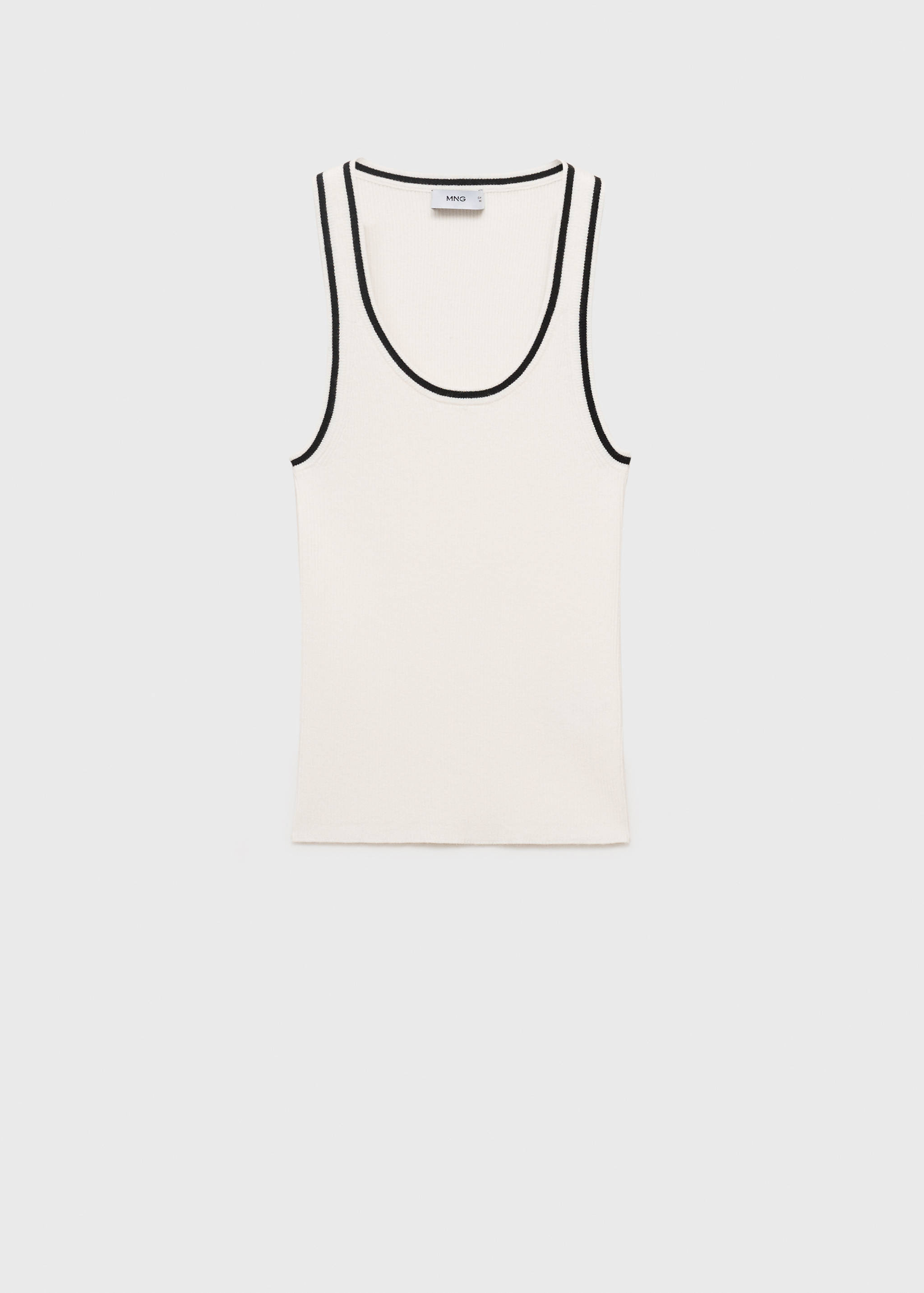 Knitted top with contrast details - Article without model