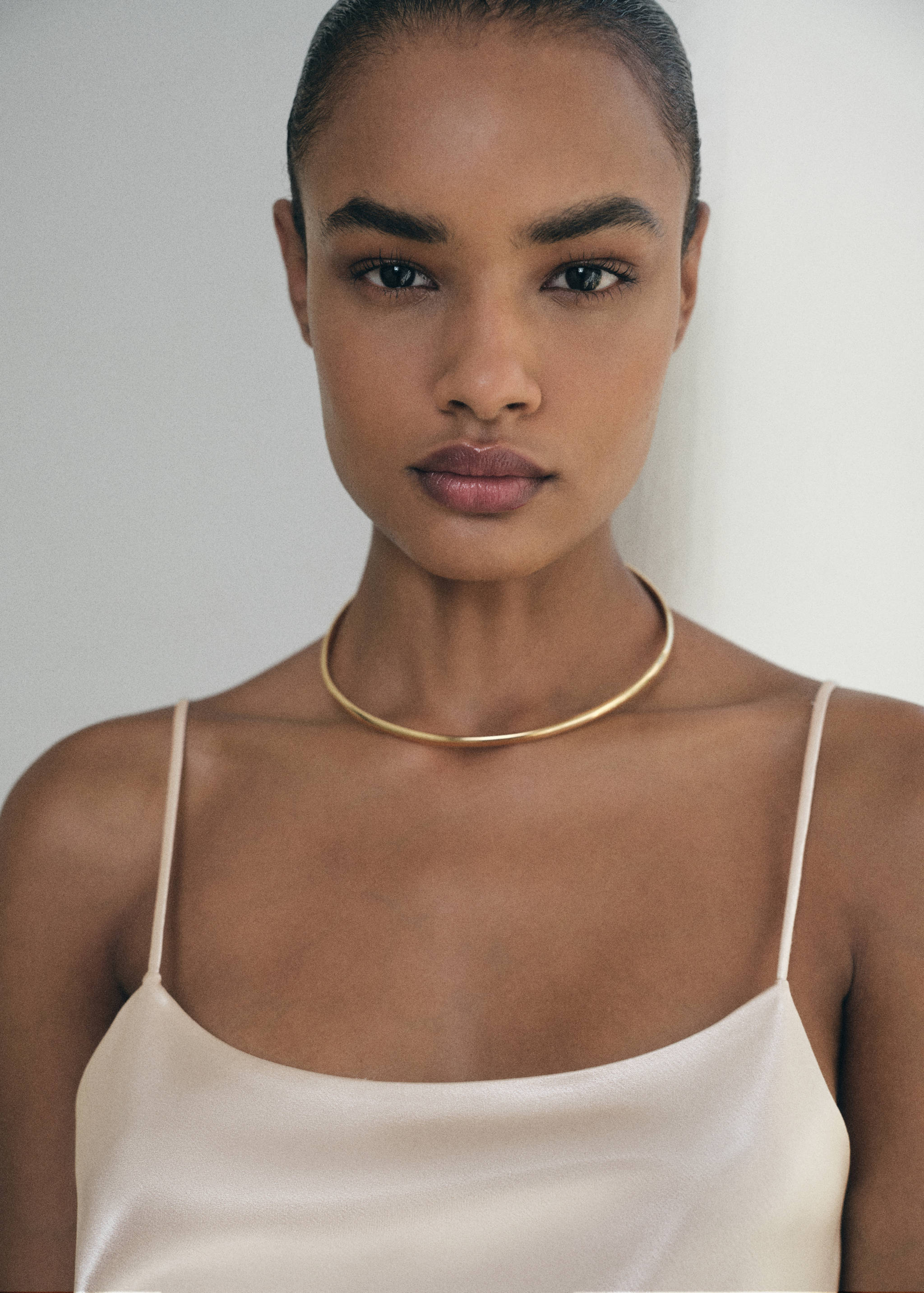 Satin top with straps - Details of the article 1