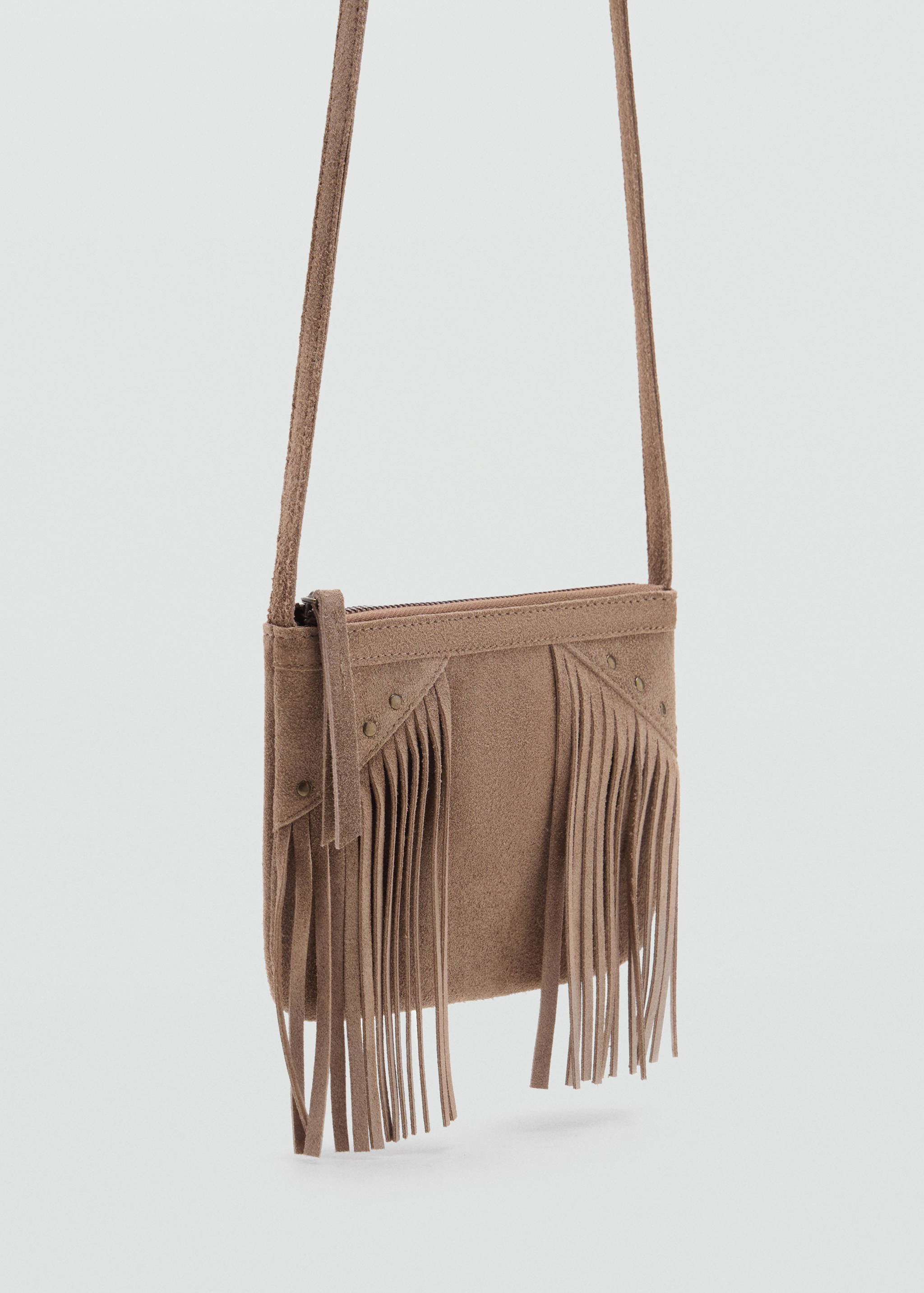 Leather fringes bag - Medium plane