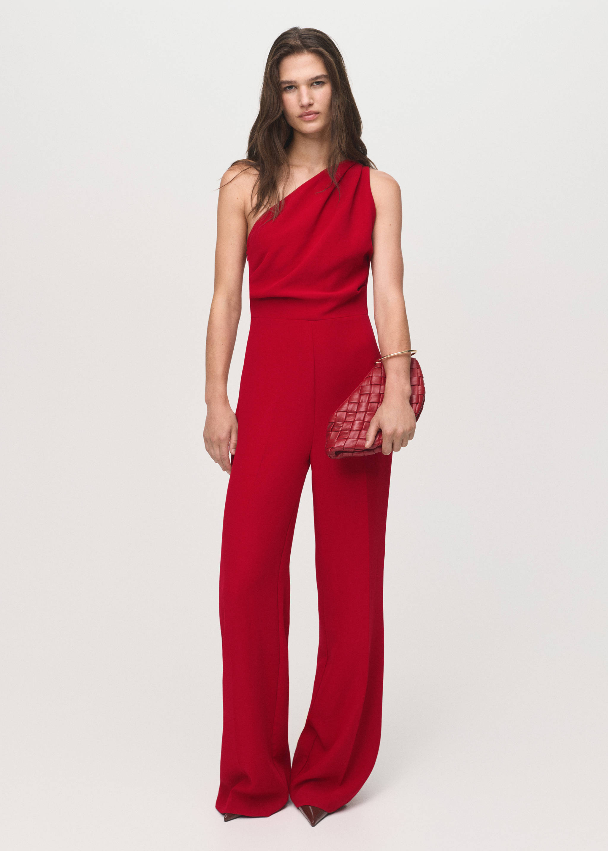 Long asymmetrical draped jumpsuit - General plane