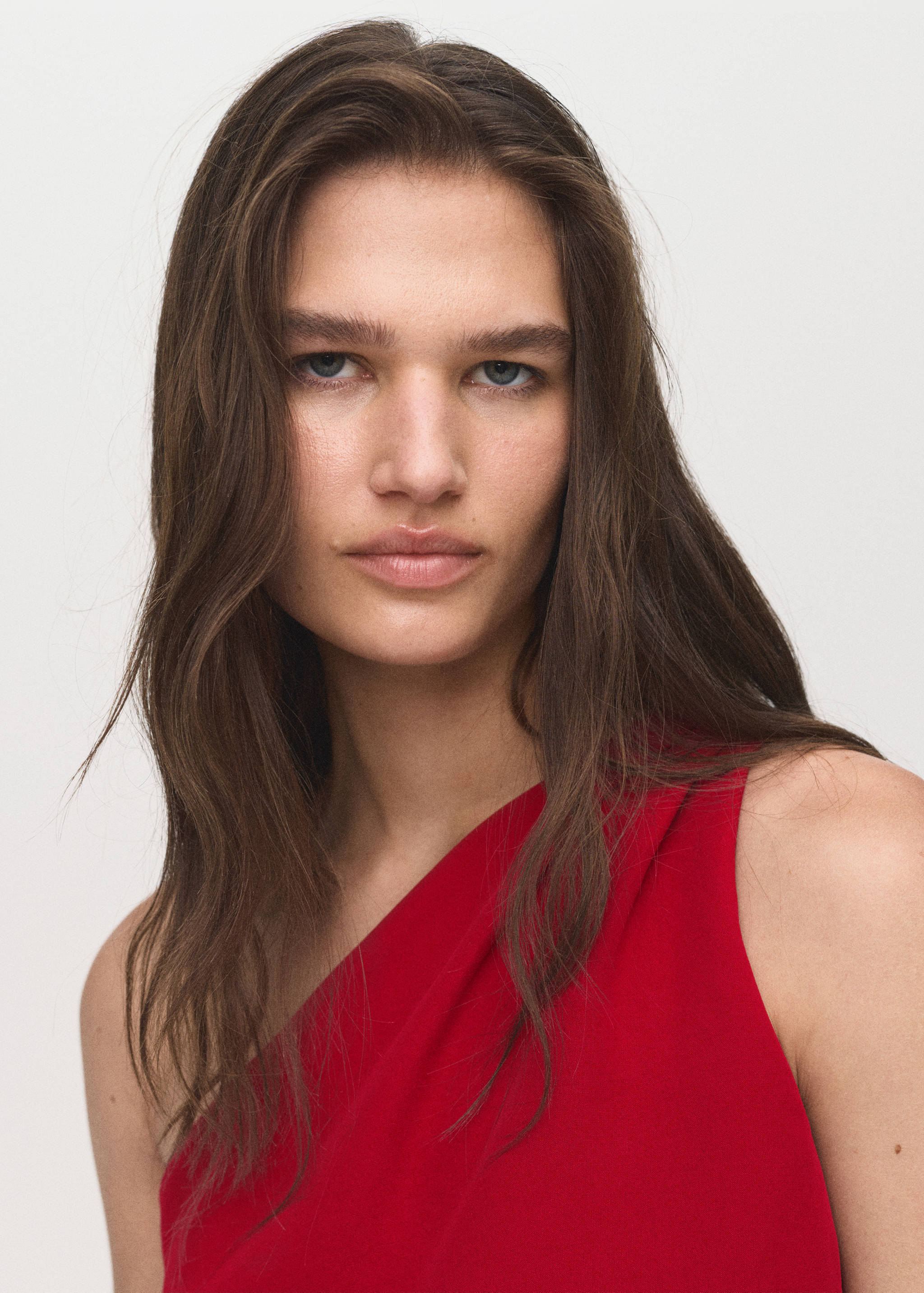 Long asymmetrical draped jumpsuit - Details of the article 1