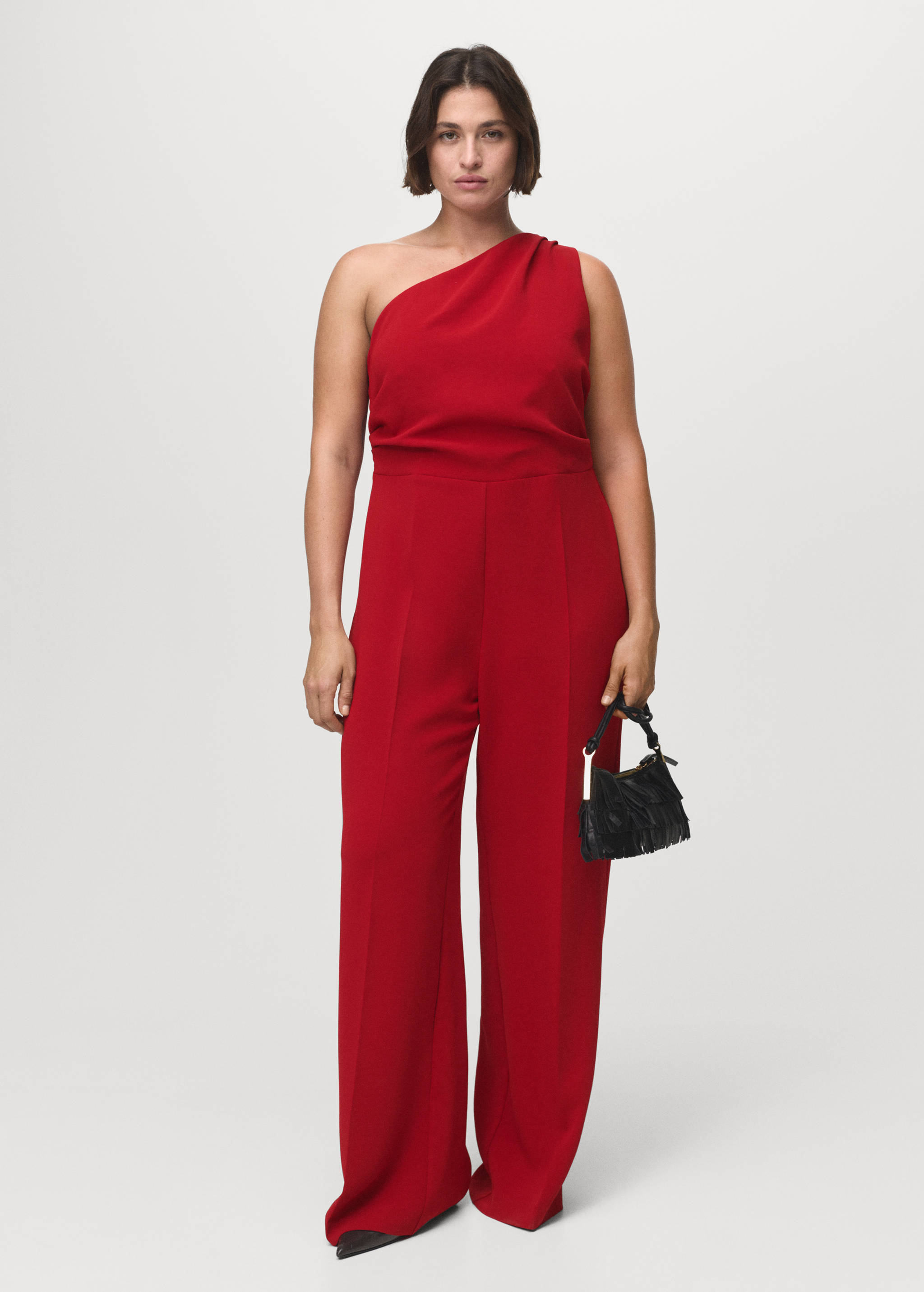 Long asymmetrical draped jumpsuit - Details of the article 3