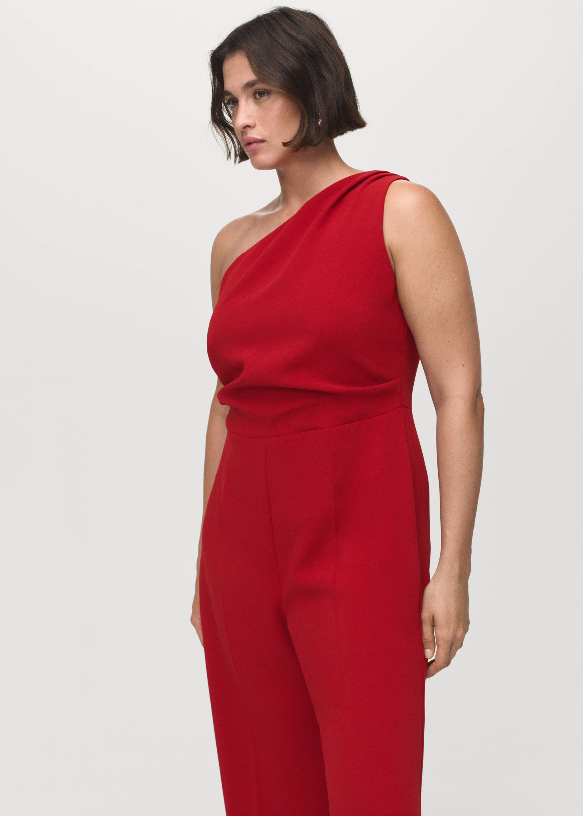 Long asymmetrical draped jumpsuit - Details of the article 5