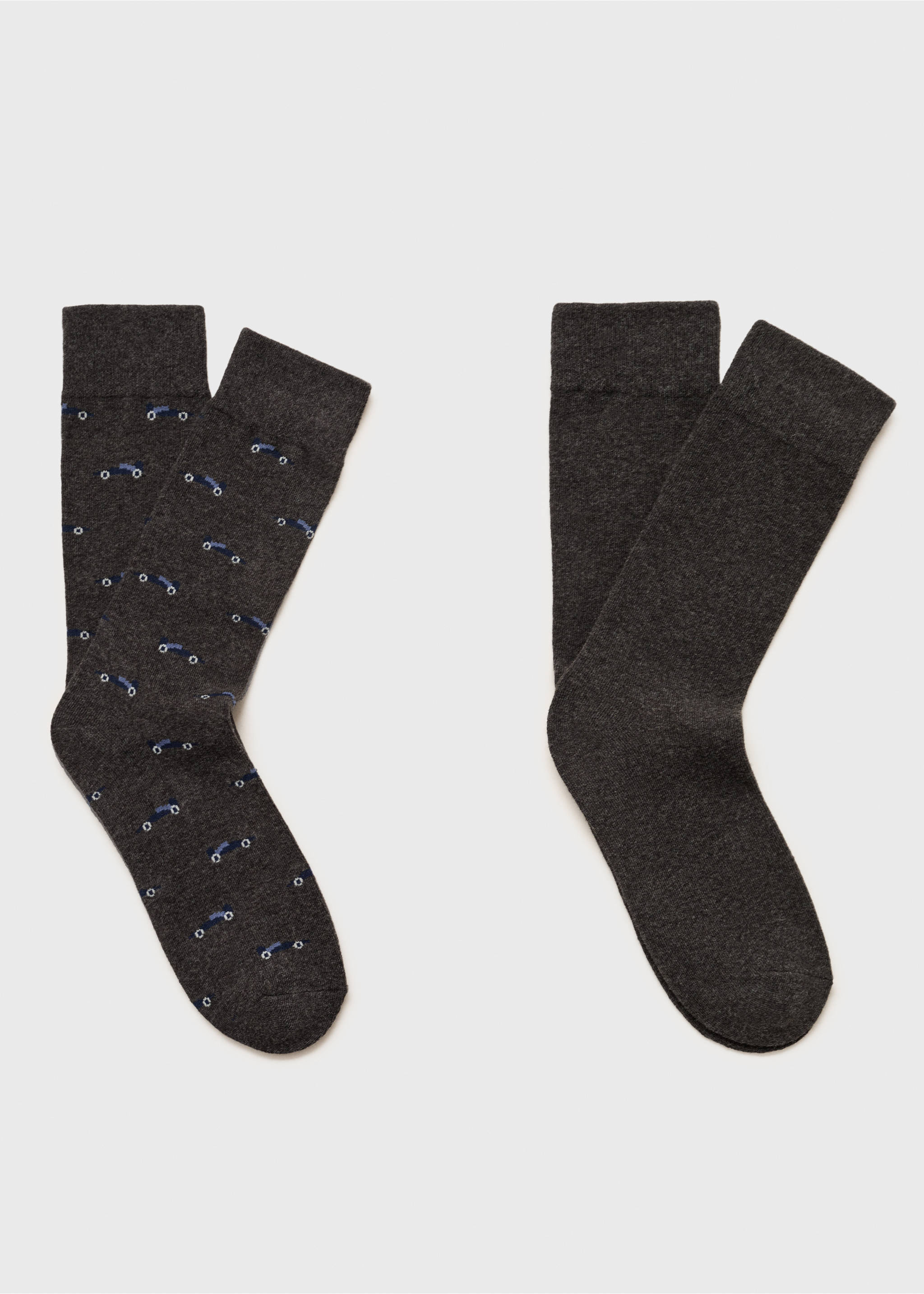 Pack 2 calcetines estampados - Artículo sin modelo, Gris claro vigoré. Ref: 17064088-00.