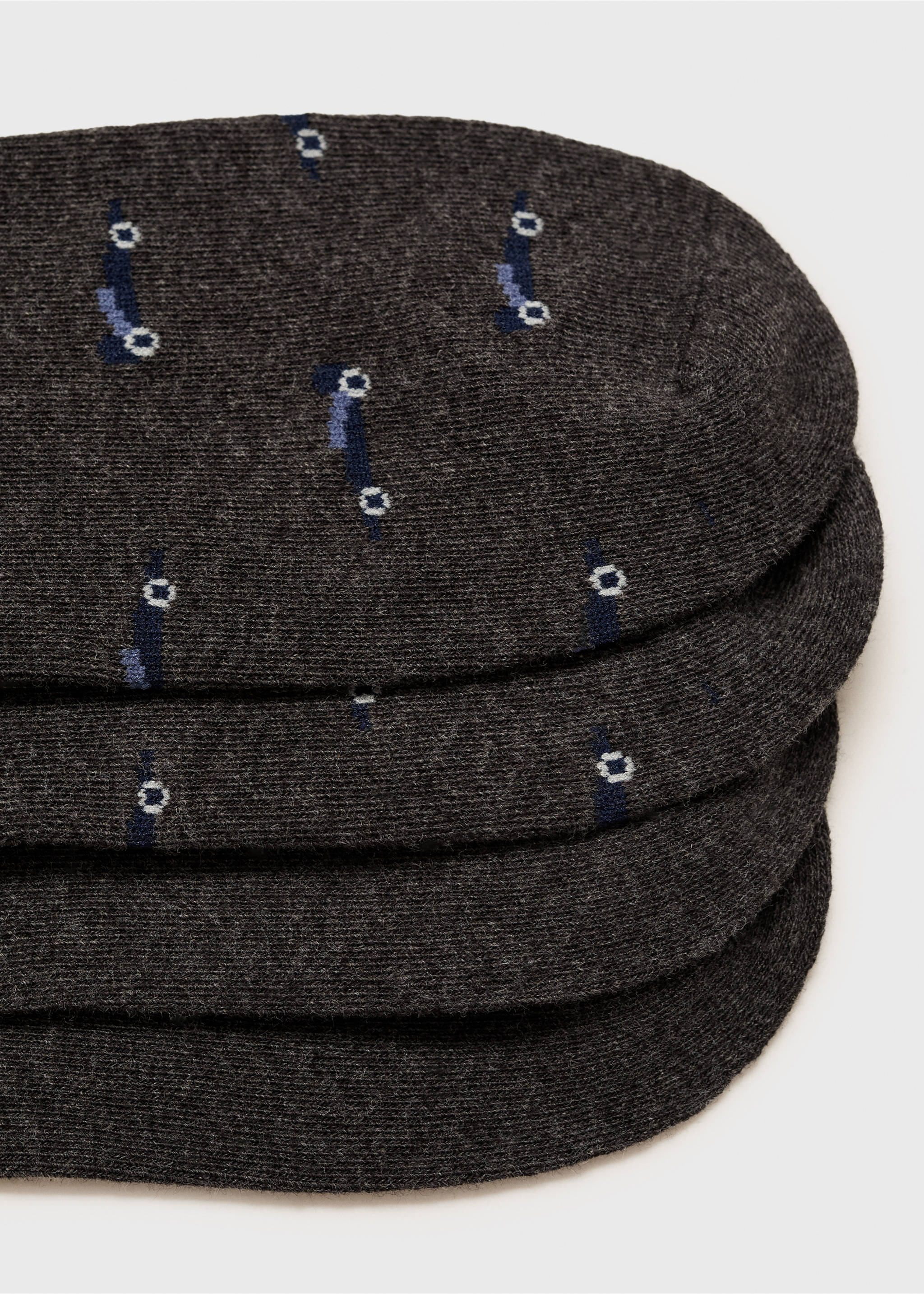 Pack 2 calcetines estampados - Detalle del artículo 0, Gris claro vigoré. Ref: 17064088-00.