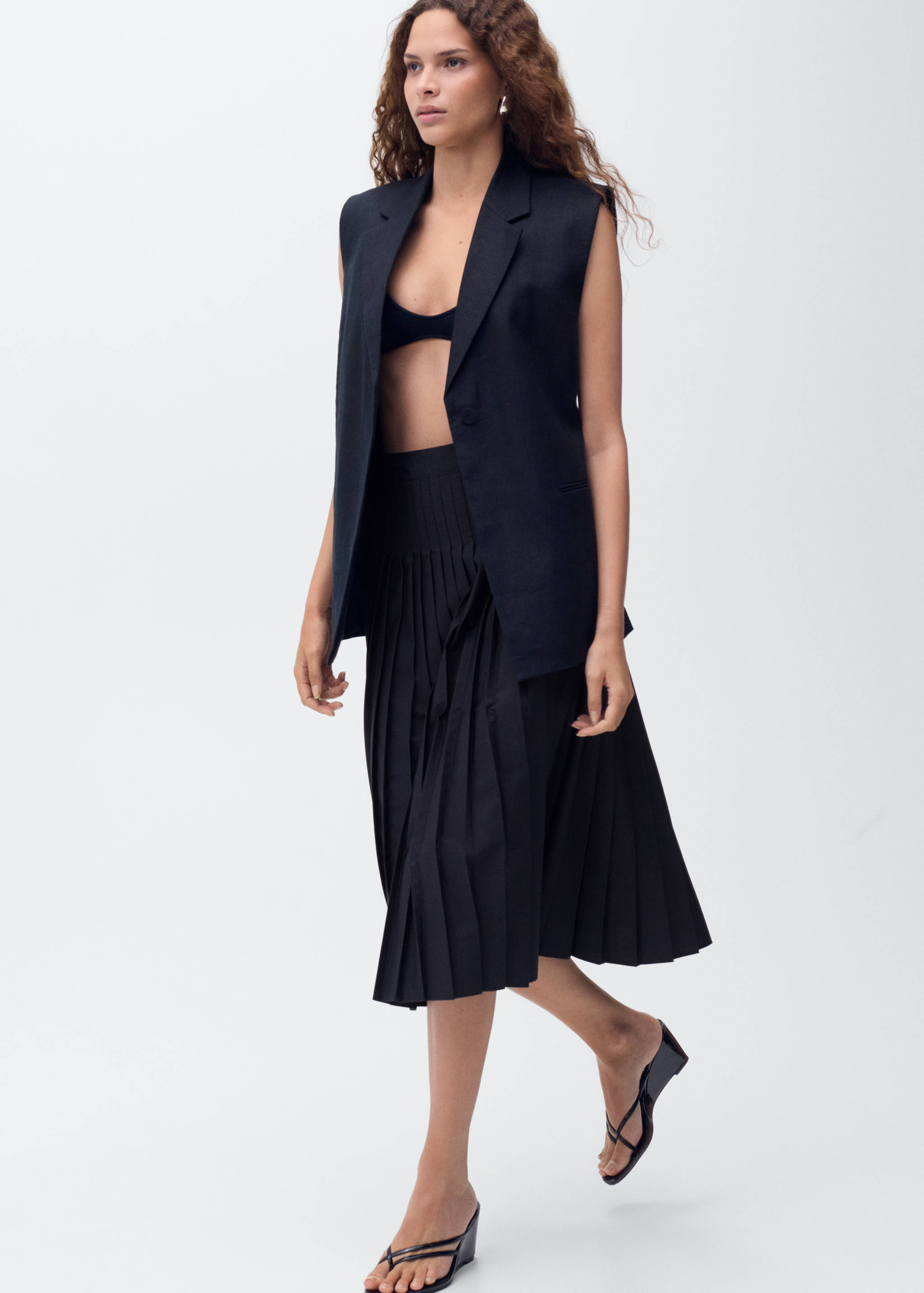 Fustă midi plisată - Detaliu al articolului 2