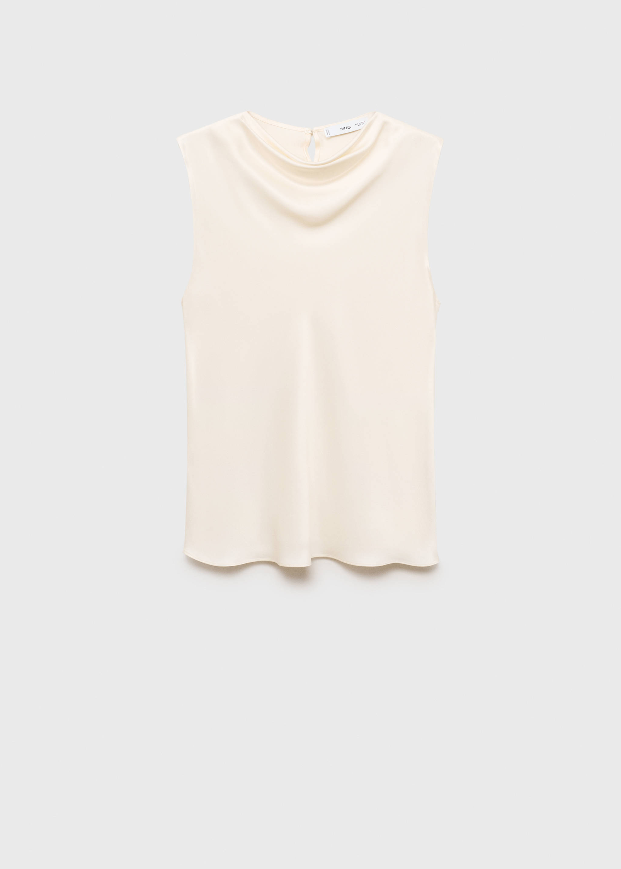 Satin blouse with draped neck - Article without model