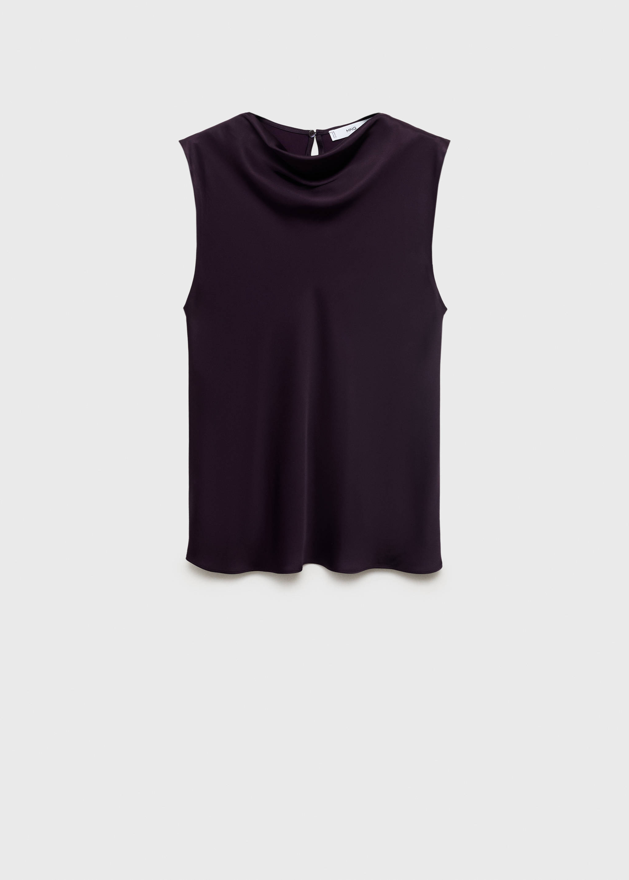 Satin blouse with draped neck - Article without model