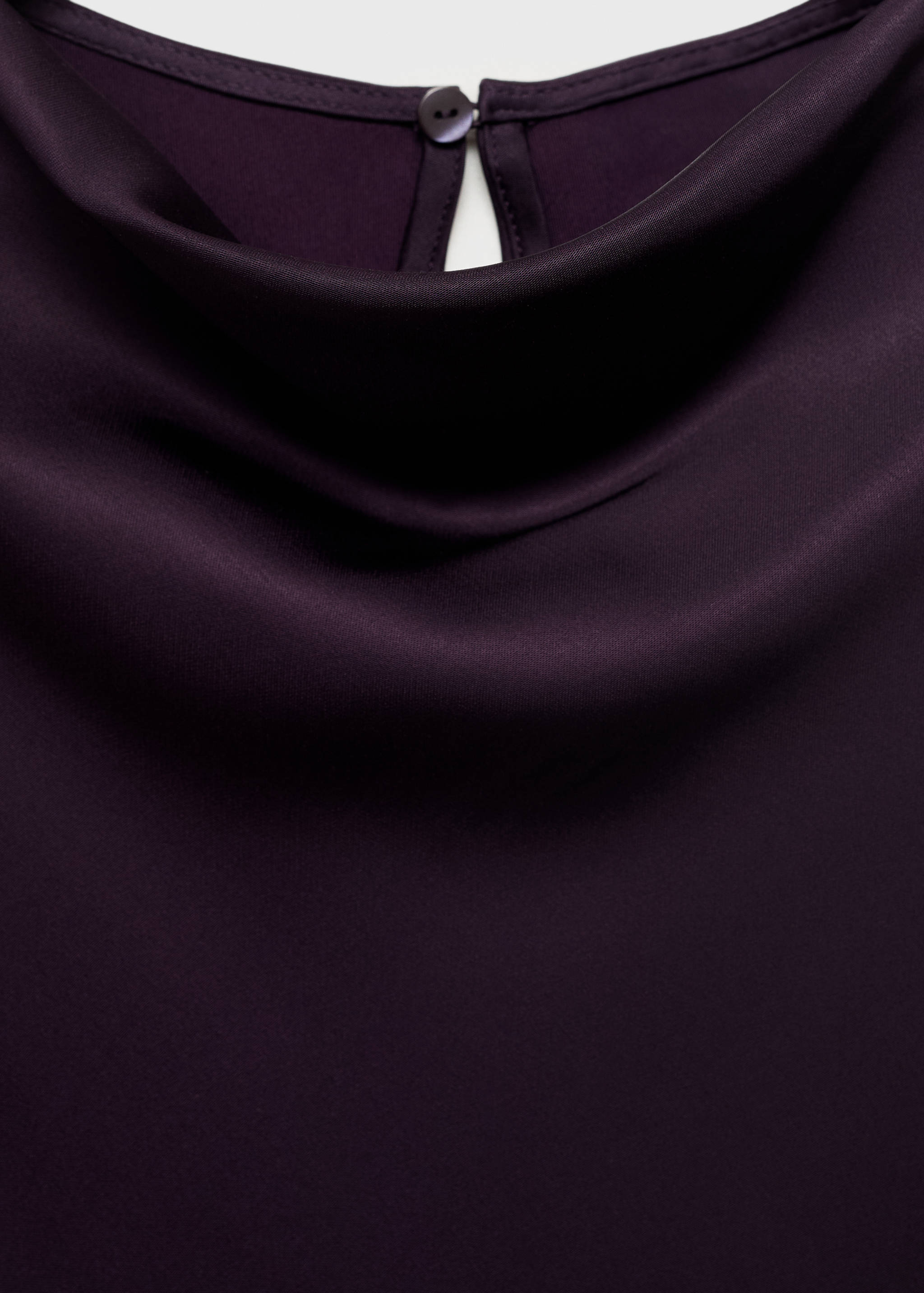 Satin blouse with draped neck - Details of the article 8