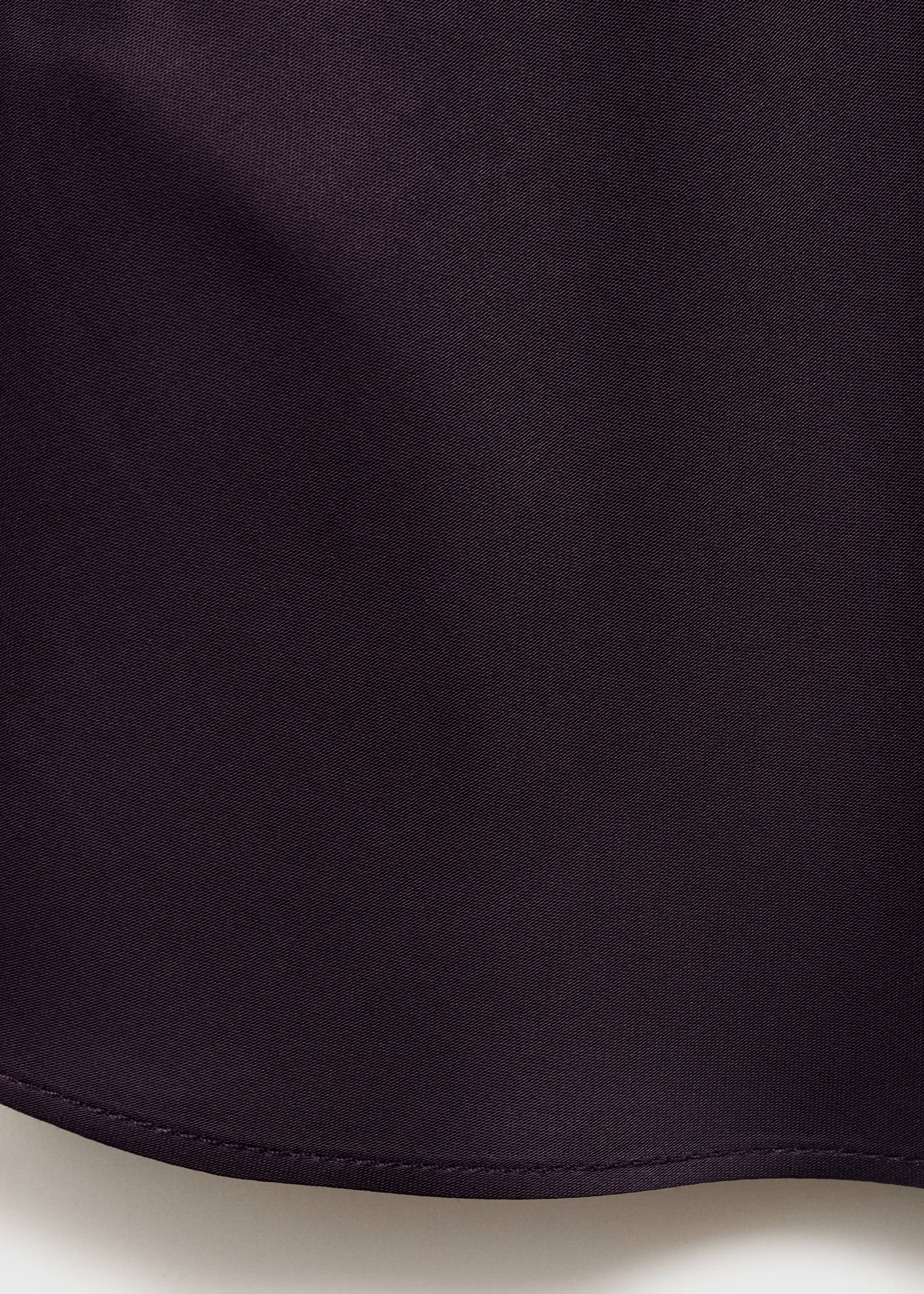 Satin blouse with draped neck - Details of the article 0