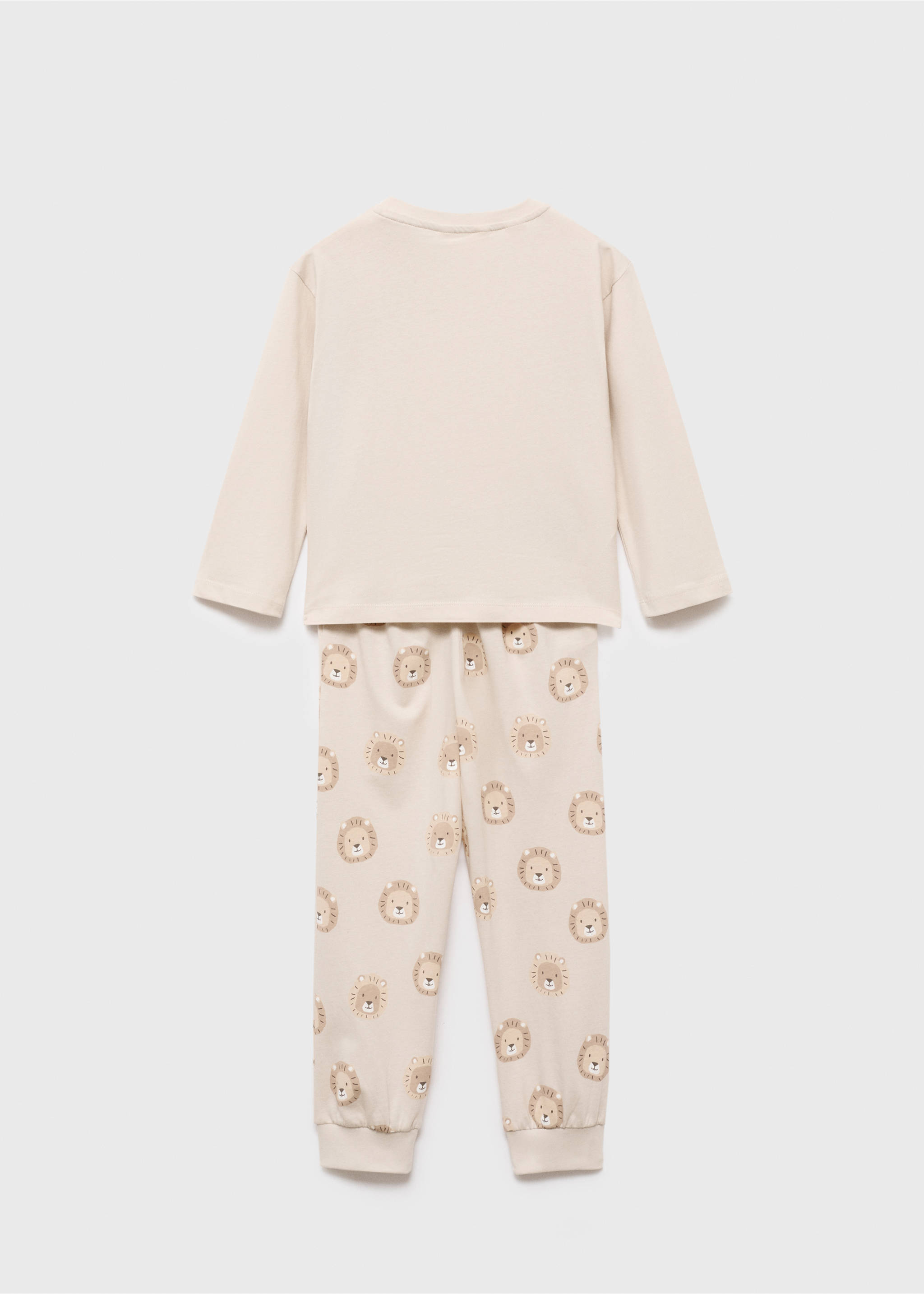 Pijama estampado animal - Reverso del artículo, Arena. Ref: 17064093-00.